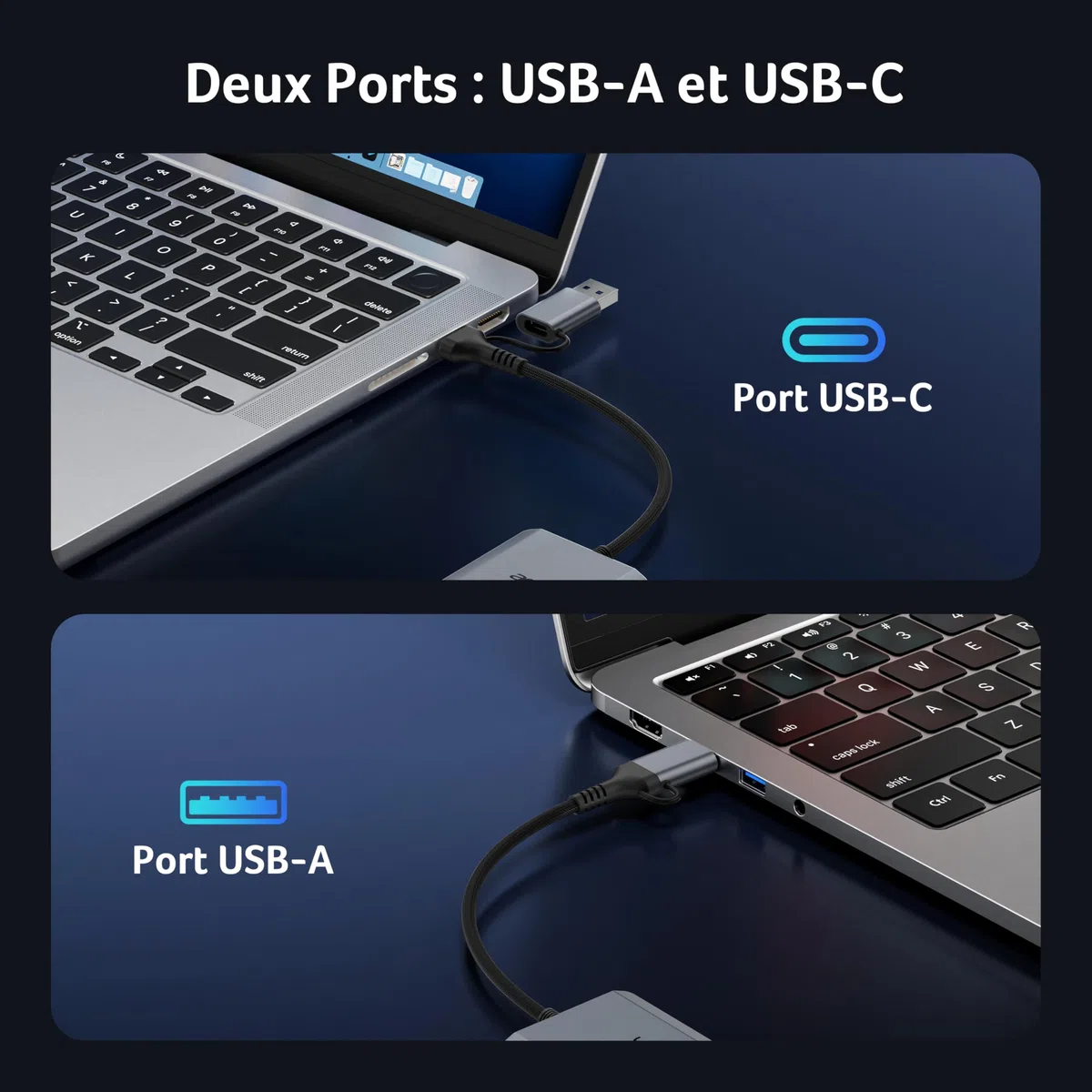 Acer Lecteur de Carte CFexpress Type B 10Gbps, Card Reader CFB USB-C et USB-A 3.2 Gen 2, Adaptateur Carte Mémoire CFe Type B 1250MB/s pour PC, iPhone17, Samsung S26, MacBook, iPad Pro, etc.