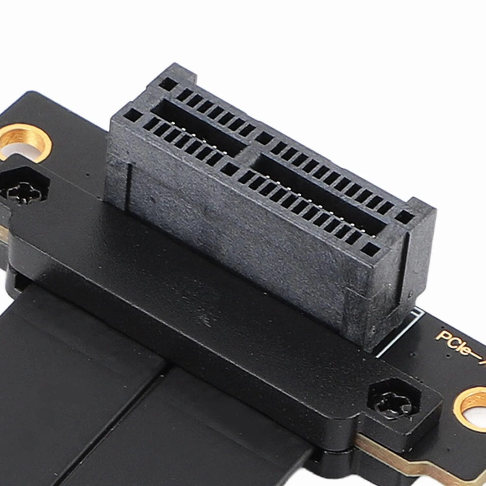PCIe 4.0 X1 Extension Cable Riser Kabel Dual 90 Degrés Câble de Colonne Vertulaire du GPU à Angle Droit pour M.2, WiFi, Firewire, USB, Sound Cards (5 cm)