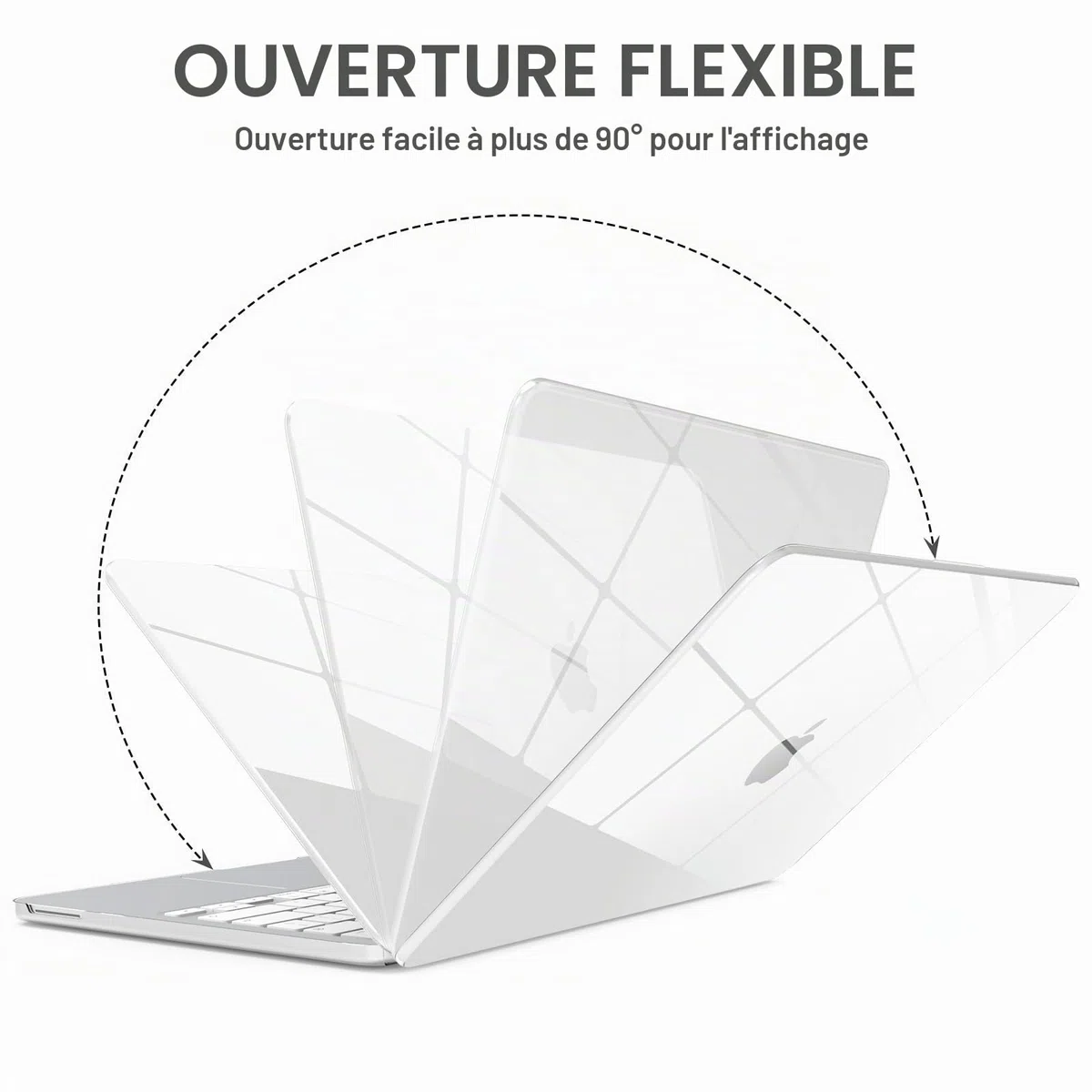 AKIT Compatible avec MacBook Neo 13" Version 2026, Coque Rigide en Plastique Ultra Fine pour Ordinateur Portable + Protecteur d'écran + Protection de Clavier pour MacBook Neo 13" A3404, Transparent