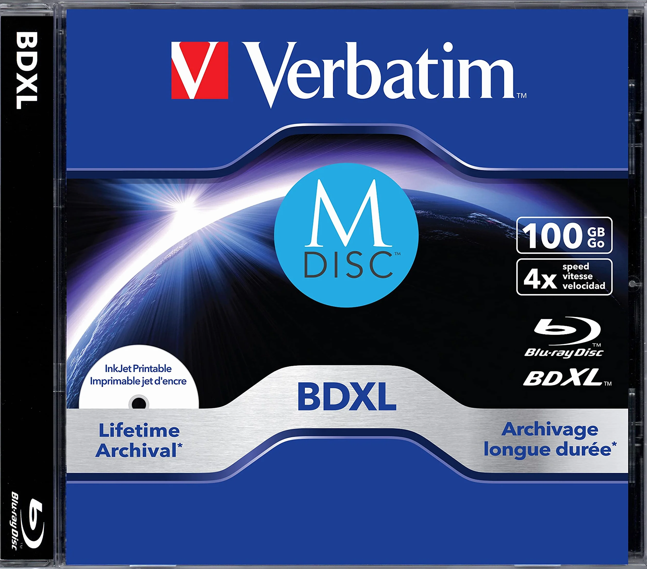 Verbatim 43833 vierge Transparent/blanc