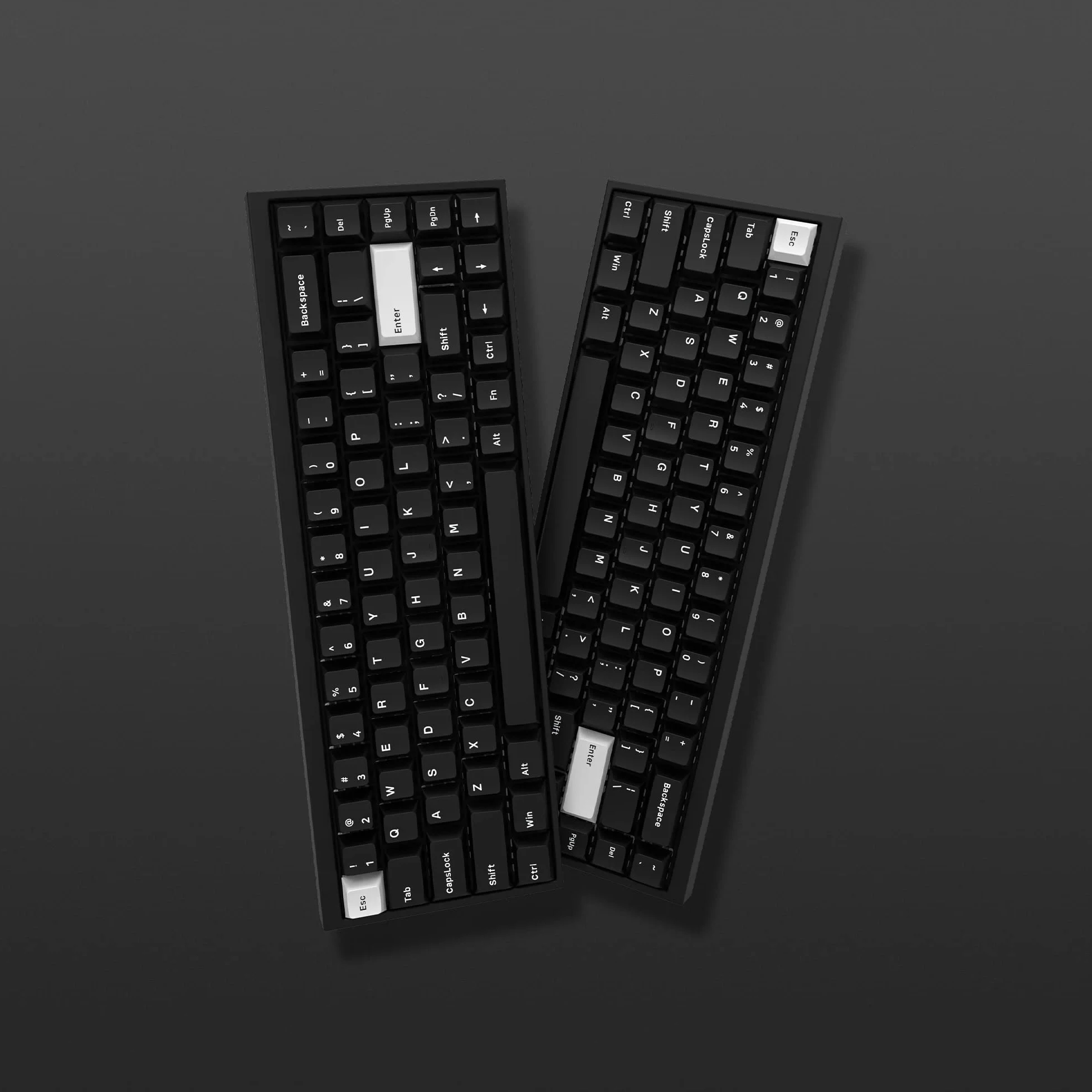 Lot de 168 touches en PBT Double Shot personnalisées, blanc sur noir, clavier mécanique avec profils Cherry pour commutateurs Cherry Gateron MX
