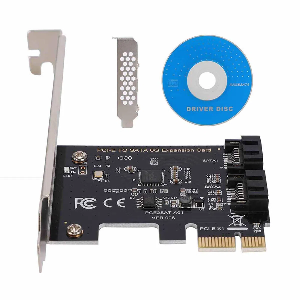 Cartes PCI-E Cartes d'extension PCI Express vers SATA 3.0 SATA III 6 Gbit/s à 2 Ports Carte d'extension de Carte contrôleur