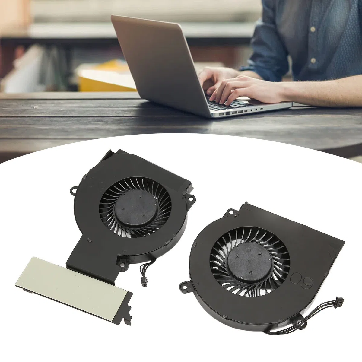 Remplacement du Ventilateur CPU GPU pour pour OMEN 15 Dc L30204 001 L29354 001 DC 5V 0.5A 4 Broches Ventilateur de Refroidissement pour Ordinateur Portable Professionnel(Ventilateur CPU et GPU)