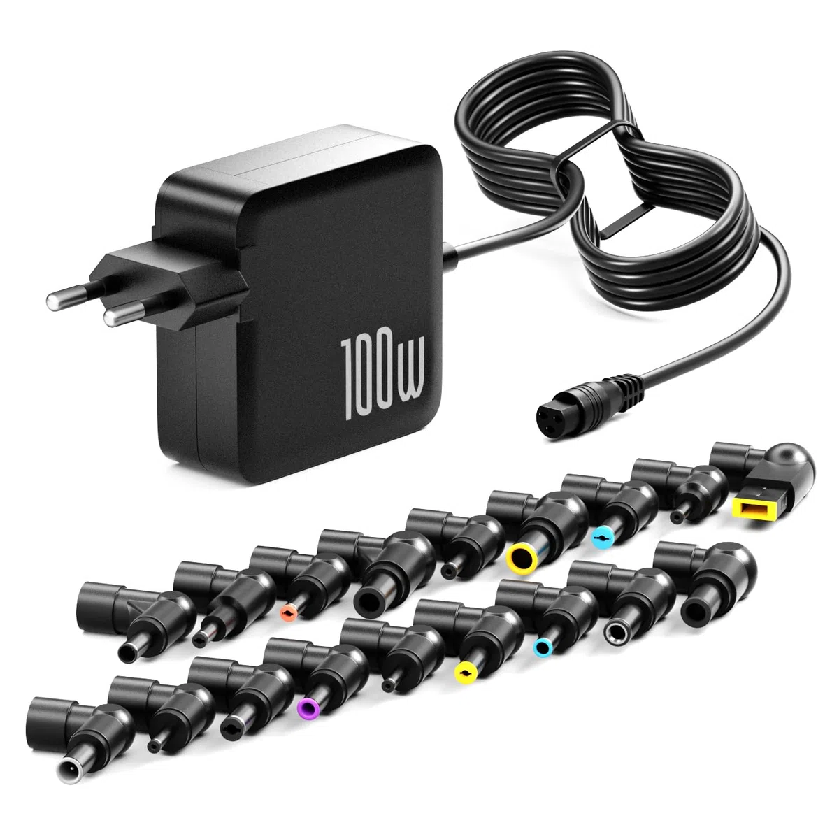 100W 90W 65W Chargeur Universel PC Portable pour HP ASUS Lenovo Acer Dell Toshiba Sony Samsung Chargeur Ordinateur avec 18 Connecteurs, Pas de USB-C