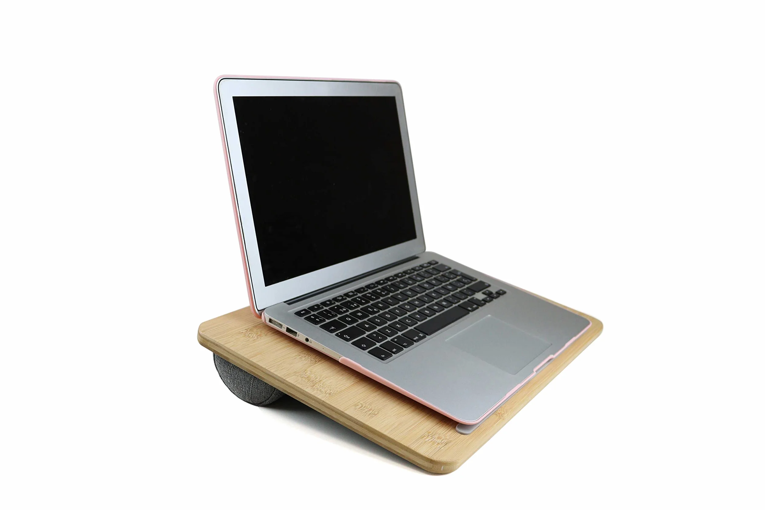 PEPE Mobility Support Ordinateur Portable Lit et Canapé (42 x 27,5 cm, Jusqu’à 17"), Plateau en Bambou avec Coussin Rembourré, Lap Desk Léger Ergonomique