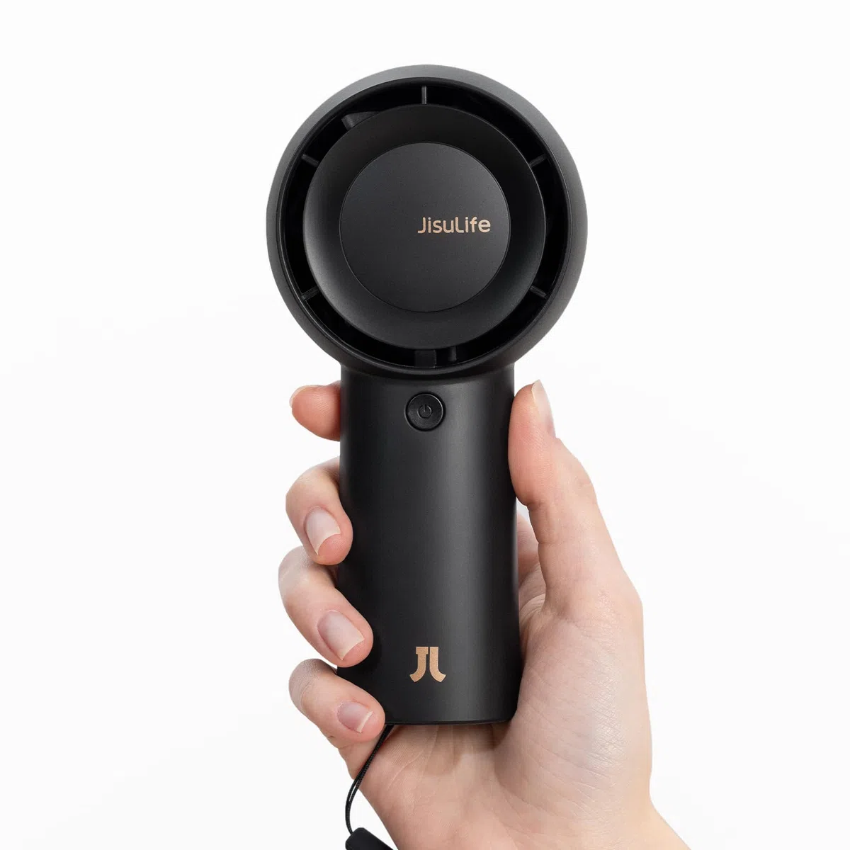 JISULIFE Ventilateur turbo portatif [18 heures de refroidissement maximum], 6000mAh USB rechargeable, petit ventilateur de poche avec 5 vitesses pour voyage/extérieur/maison/bureau - Noir