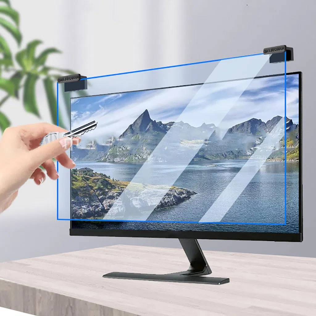 Amovible Filtre Anti-Lumière Bleu Premium pour écran d'ordinateur,Protection des Yeux Anti-UV Anti-lumière Bleue Anti-Reflet,Convient aux moniteurs LCD,TV et PC