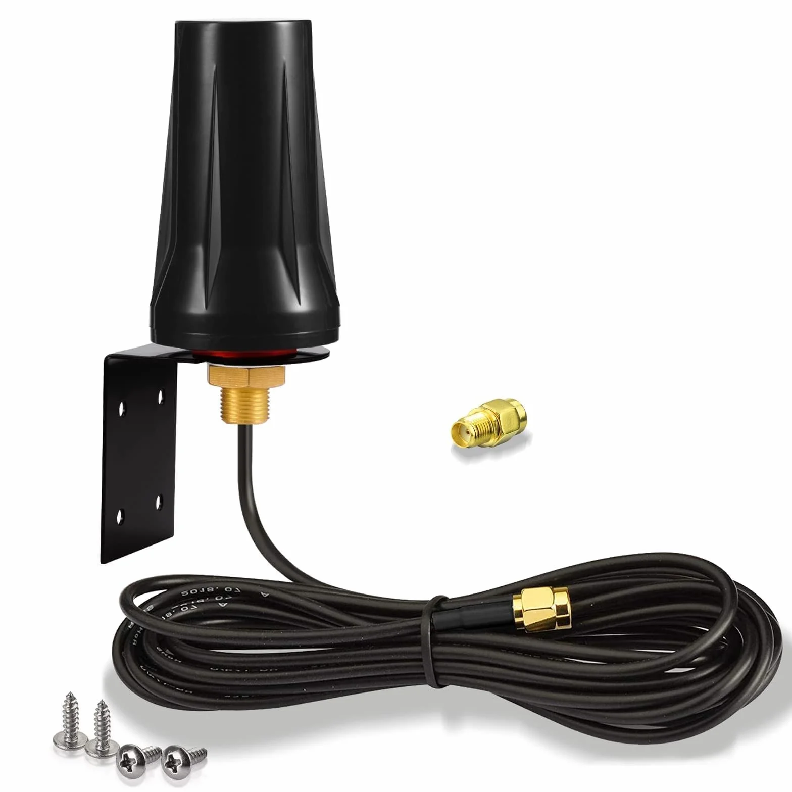 Bingfu Antenne 4G LTE Exterieur SMA Mâle Mimo 5dBi Omnidirectionnelle Étanche Imperméable 3m Câble pour 4G LTE 3G GSM Routeur Camera Chasse Caméra Sentier Moniteur d'Énergie