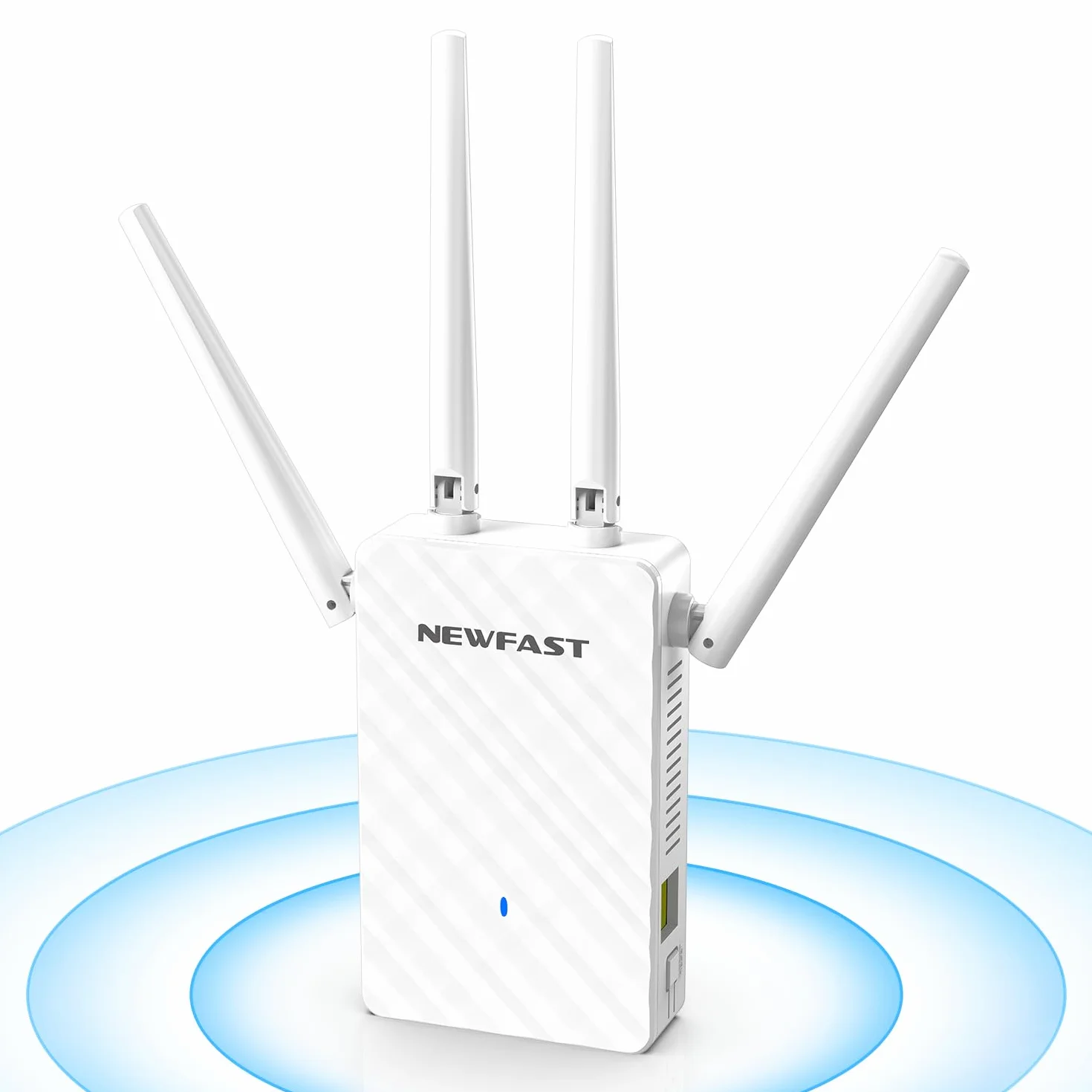 NEWFAST Répéteur WiFi Puissant N300Mbps NF-RE516, 2.4GHz Amplificateur WiFi Puissant avec WPS, Repetiteur WiFi sans Fil Compatible avec Toutes Les Box Internet, 4 Antennes, 3 Mode