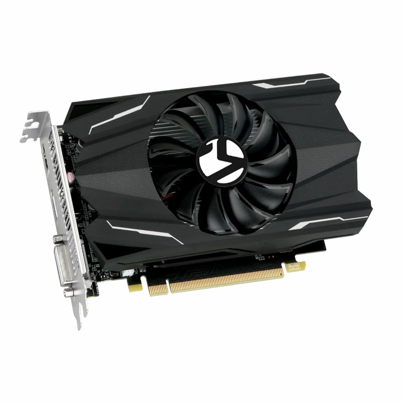 MAXSUN Geforce GTX 1050 Ti 4 Go GDDR5 128 bits Carte graphique pour jeux vidéo GPU Mini ITX Design DisplayPort, HDMI, DVI-D, système de refroidissement à ventilateur unique