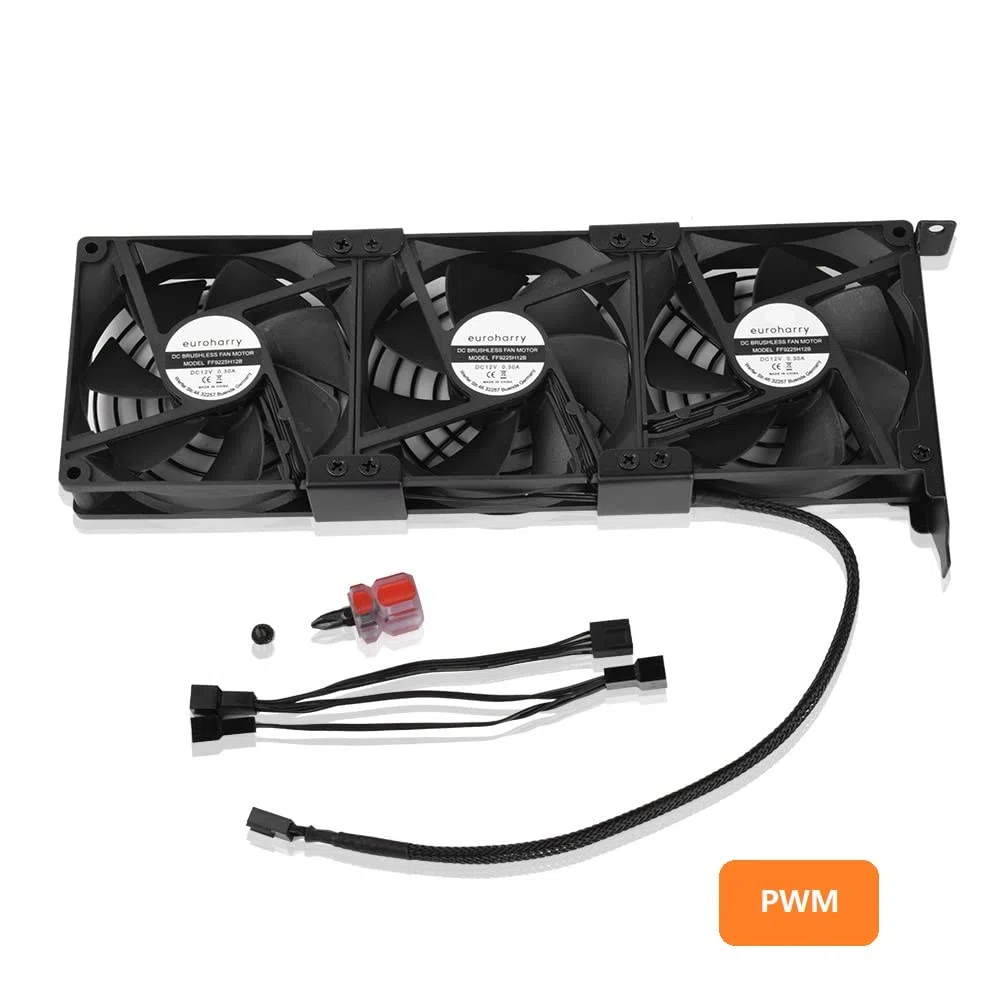 Ventilateur pour carte graphique - 3 ventilateurs PWM de 92 mm - Support PCI