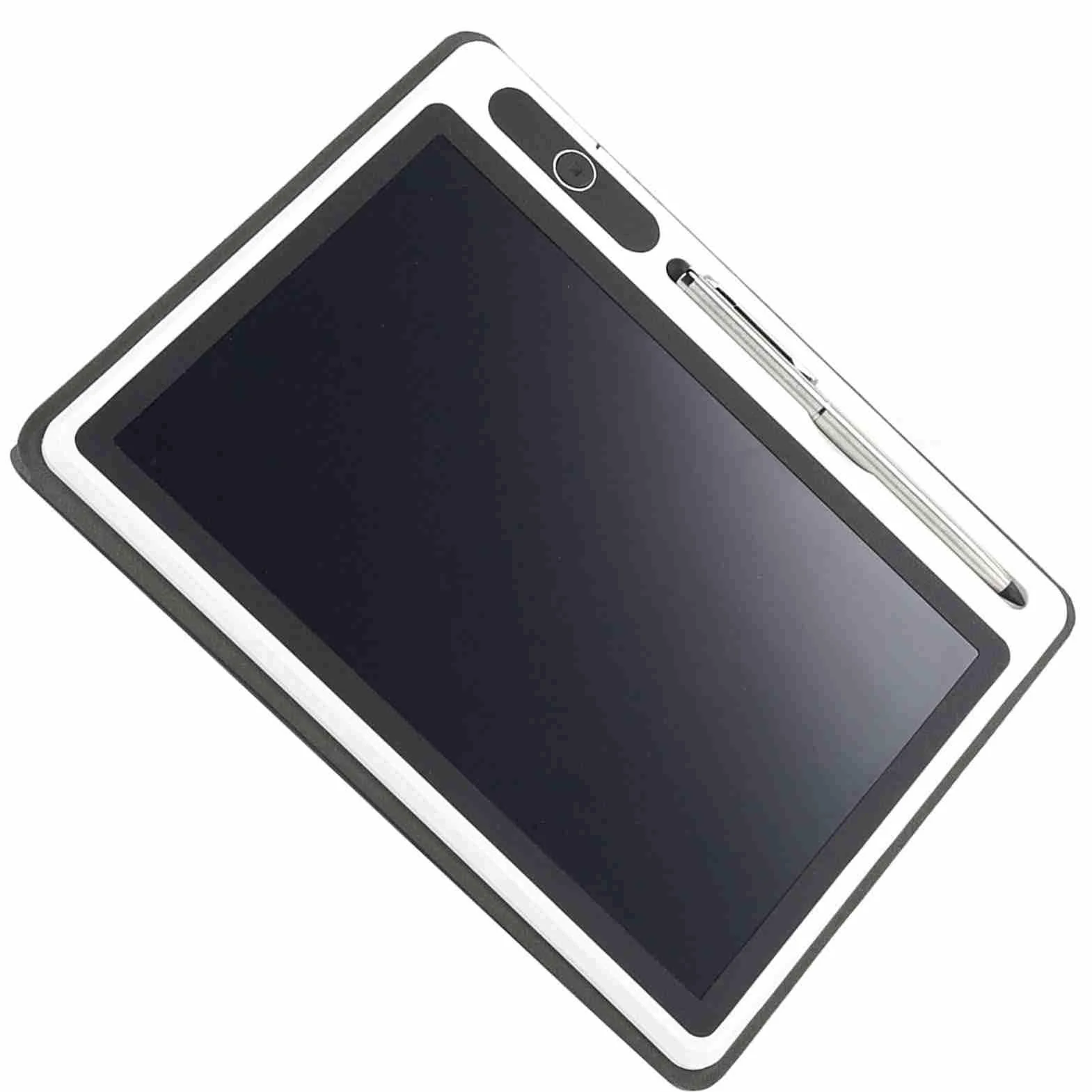 Dioche Tablette Ecriture, 2 Bloc-Notes LCD Dessin Pad Fournitures Professionnelles Outil De Peinture À La Main 9 Pouces (Noir avec étui en Cuir)