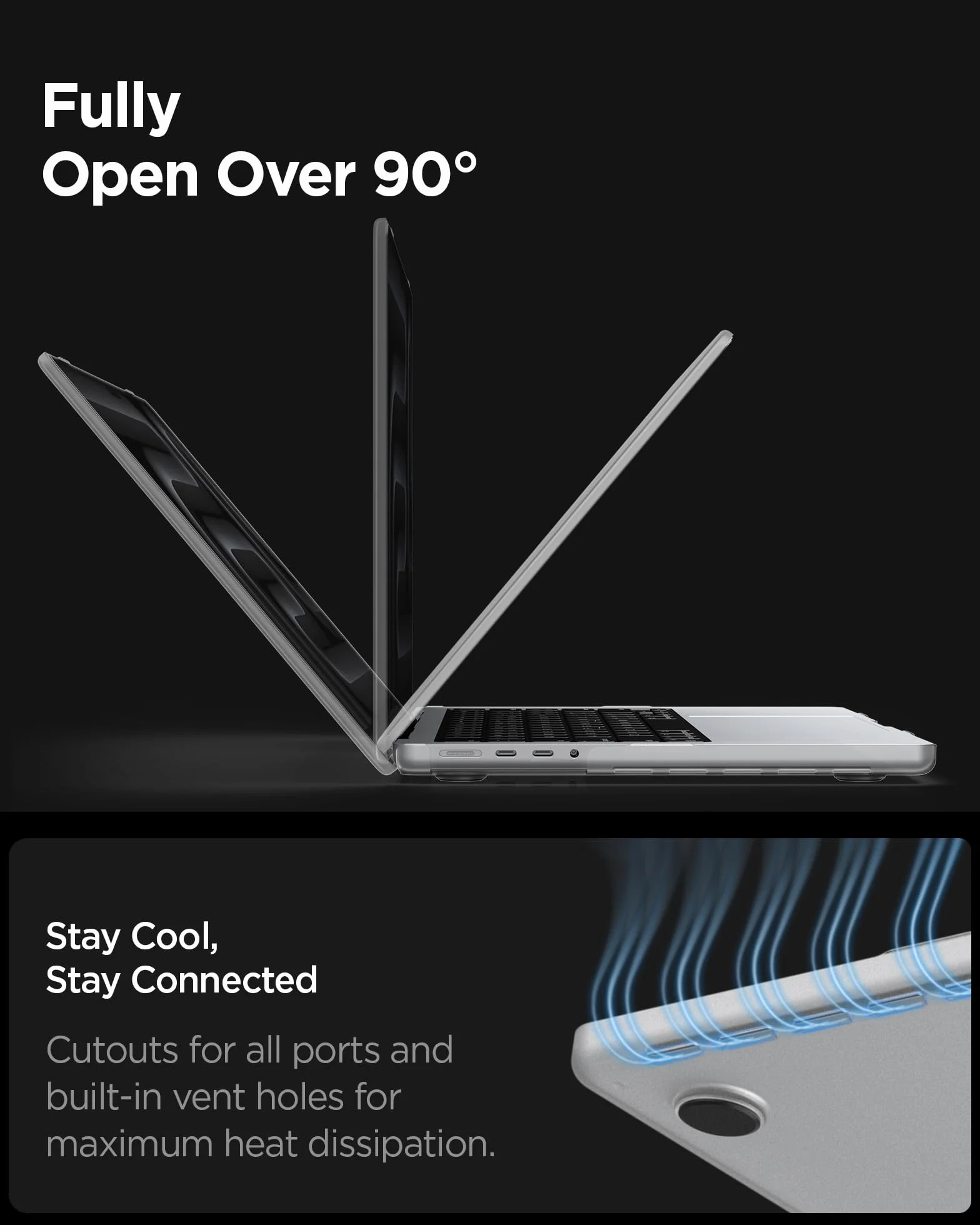 Spigen Air Skin Coque Compatible avec MacBook Pro 14 M5 Pro/M5 Max(2026), M5(2025), M4/M3/M2/M1/Pro/Max (2024/23/21) étui Rigide translucide Transparent - Transparent Givré