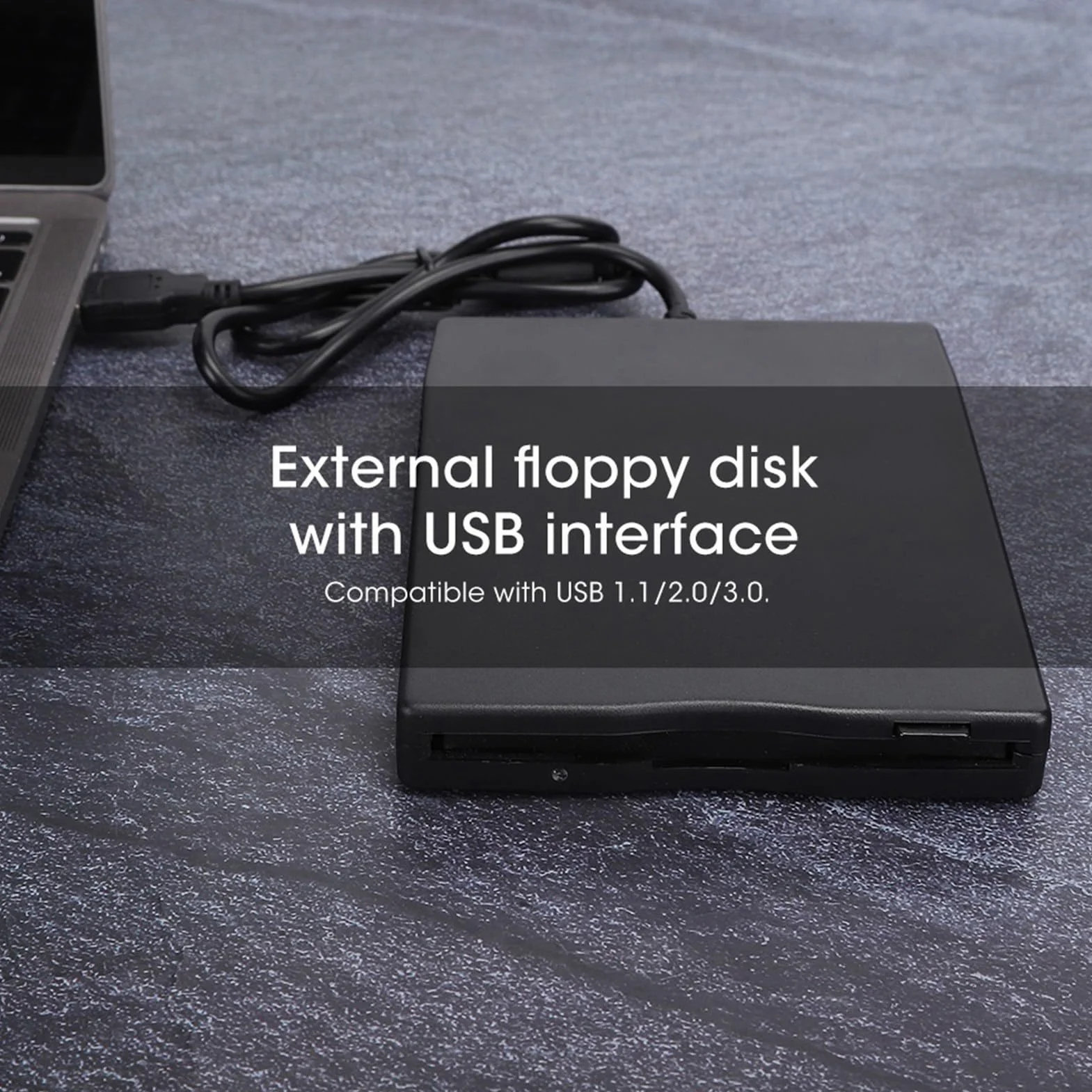 Disque de Lecteur de Disquette Externe Lecteur de Carte 3,5 Pouces Accessoire d'ordinateur Disque de Lecteur de Disquette Externe USB pour Ordinateurs de Bureau et Portables