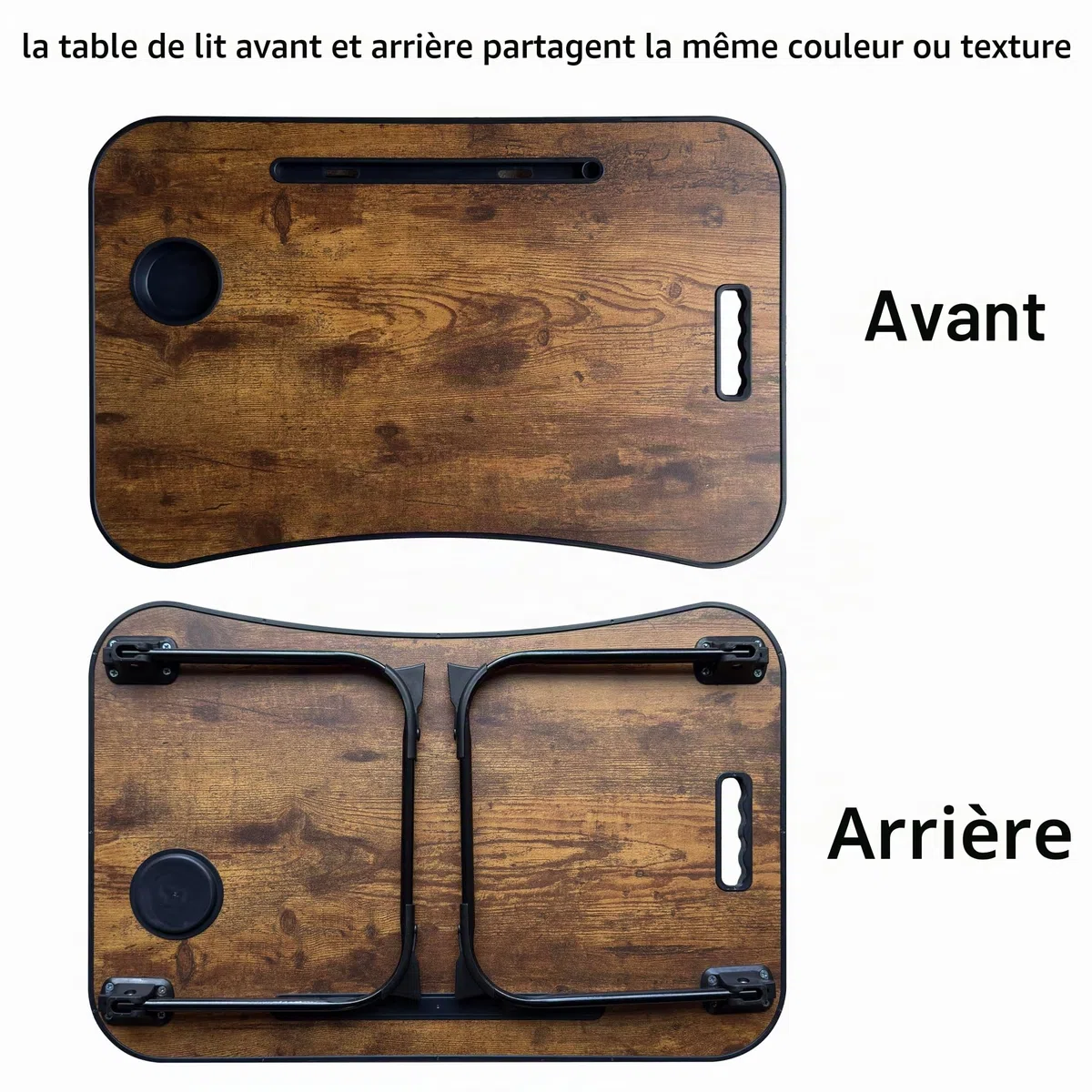 Table de lit pour Ordinateur, Table pour Lire, écrire, Plateau-Repas au lit, sur Le canapé Ainsi qu'à la Maison et au Bureau (Yellow)