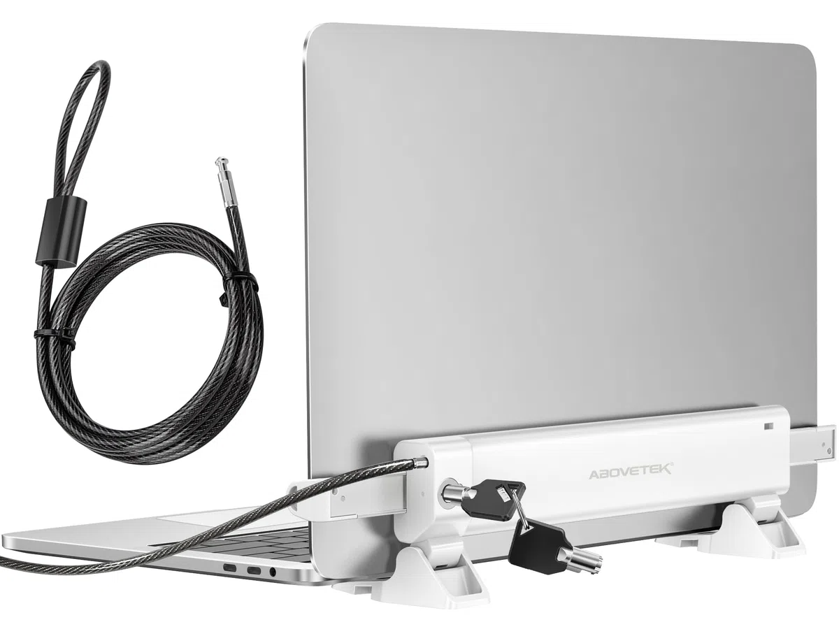 AboveTEK Station de verrouillage universelle 3 en 1 pour ordinateur portable avec câble de verrouillage à clé (TL-16W)