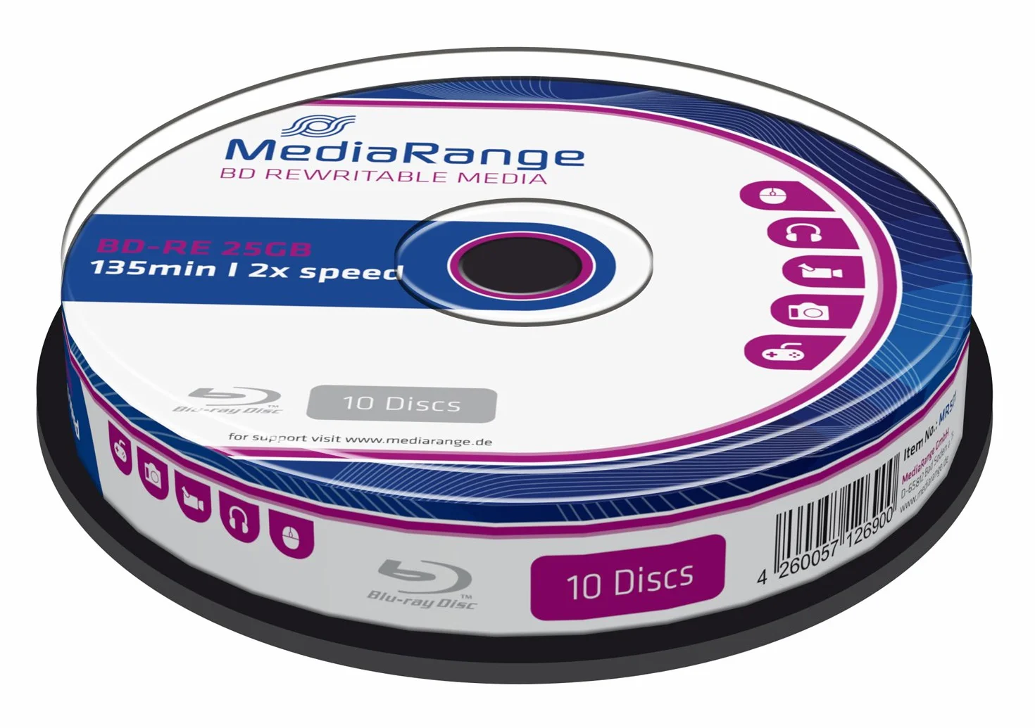 Mediarange MR501 Cake Box Réinscriptible Lot de 10