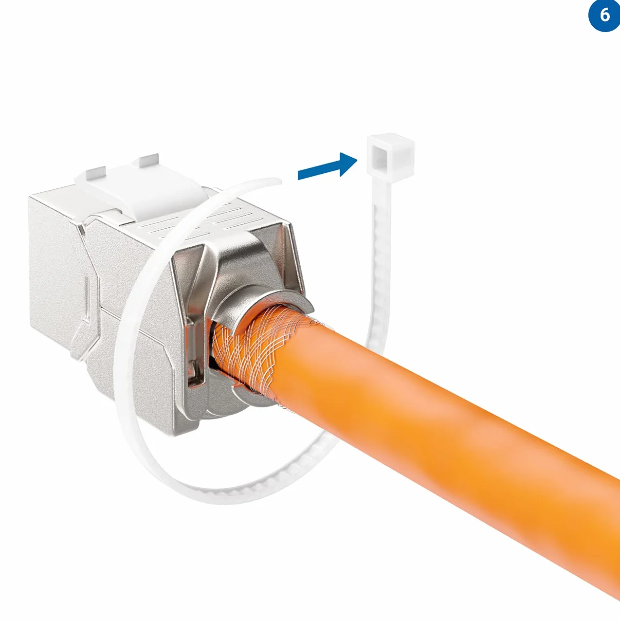 deleyCON 4X Module Keystone Cat 7 Optimal pour Câbles CAT7/CAT6/CAT6a - Compatible avec Câbles D’Installation, de Raccordement et Réseau - Blindage STP - Port RJ45-1000 MHz, 10 Gbit/s - (LSA)