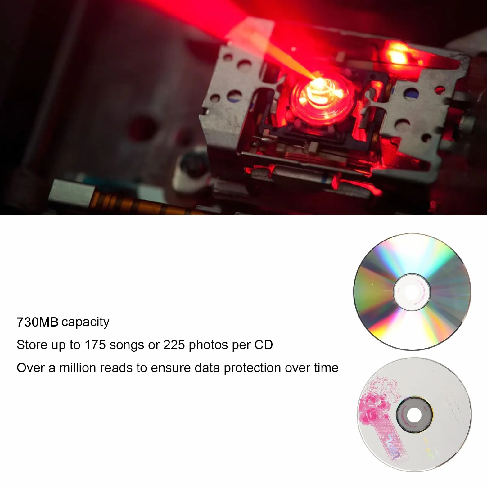 CD Vierges pour Graver de la Musique, Disques R 52 X 730 Mo, Enregistrement Haute Performance, Compatibles avec la Plupart des Lecteurs, Parfaits pour Stocker