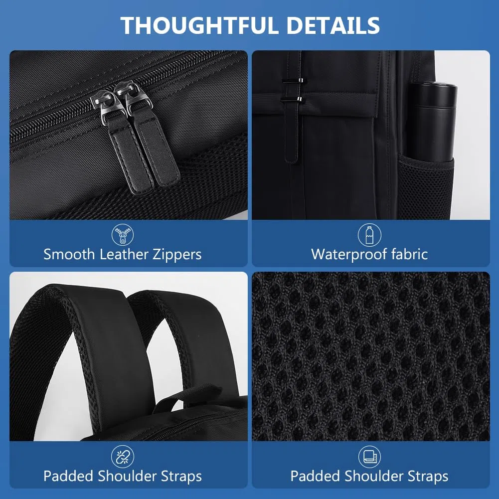 Aucuu Sac à Dos Homme Travail, Sac a Dos PC Portable 15,6 Pouces,Mise à niveau,Sacs a Dos Ordi Portable Imperméable Grande Capacité, Sacs a Dos Homme Ordinateur pour Voyage d'affaires Loisirs Scolaire