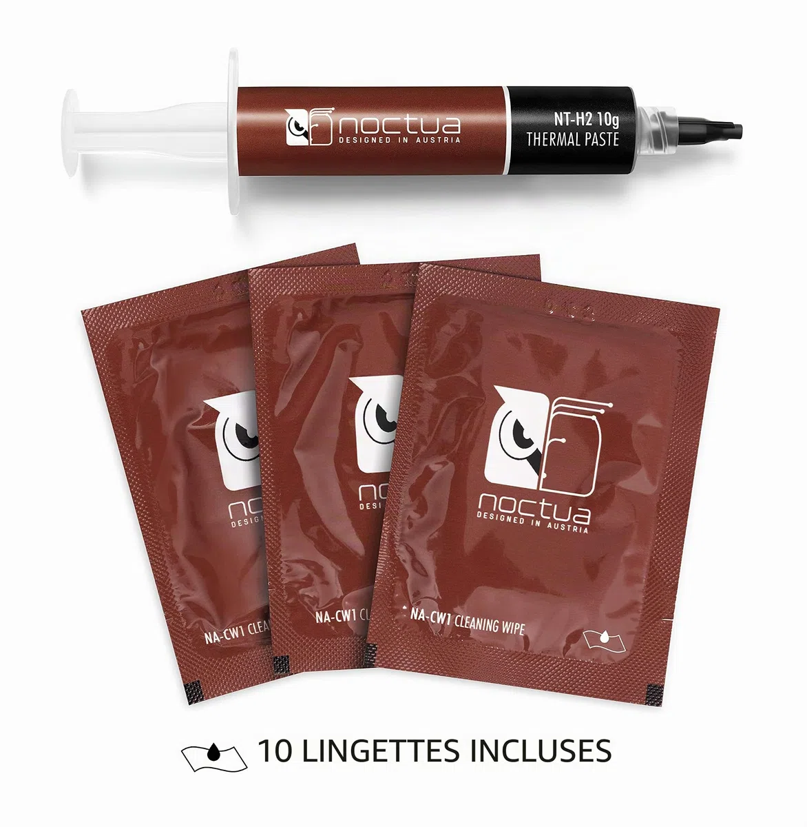 Noctua NT-H2 10g, Pâte Thermique pour Systèmes Informatiques avec 10 Lingettes Nettoyantes (10 g)