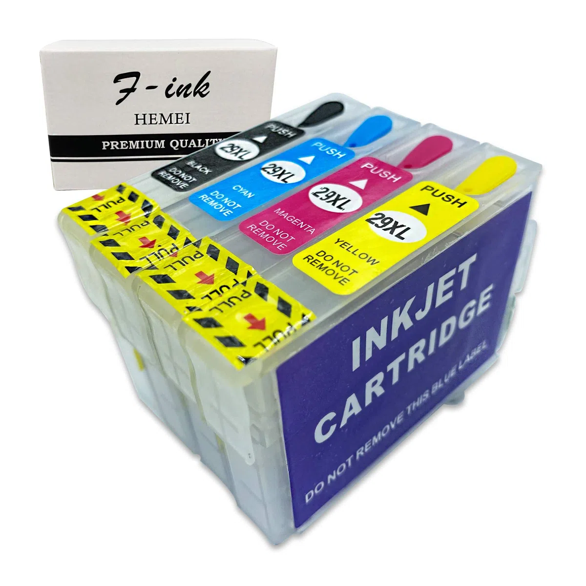 Cartouche d'encre rechargeable 29XL et encre de bouteille 4 x 100 ml compatible pour Expression Home XP-255 XP-257 XP-352 XP-355 XP-452 XP-452 XP-455 XP-245 XP-245 XP-335 XP-352 247 XP-345 XP-445