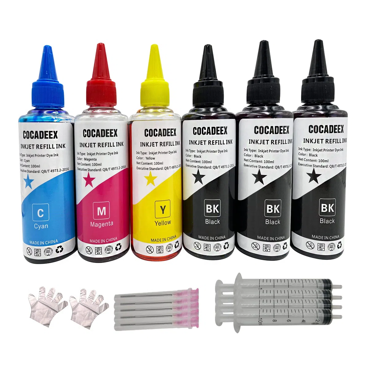Kit de recharge d'encre 600 ml compatible avec imprimantes à jet d'encre de bureau HP, Canon, Brother, Epson, Lexmark