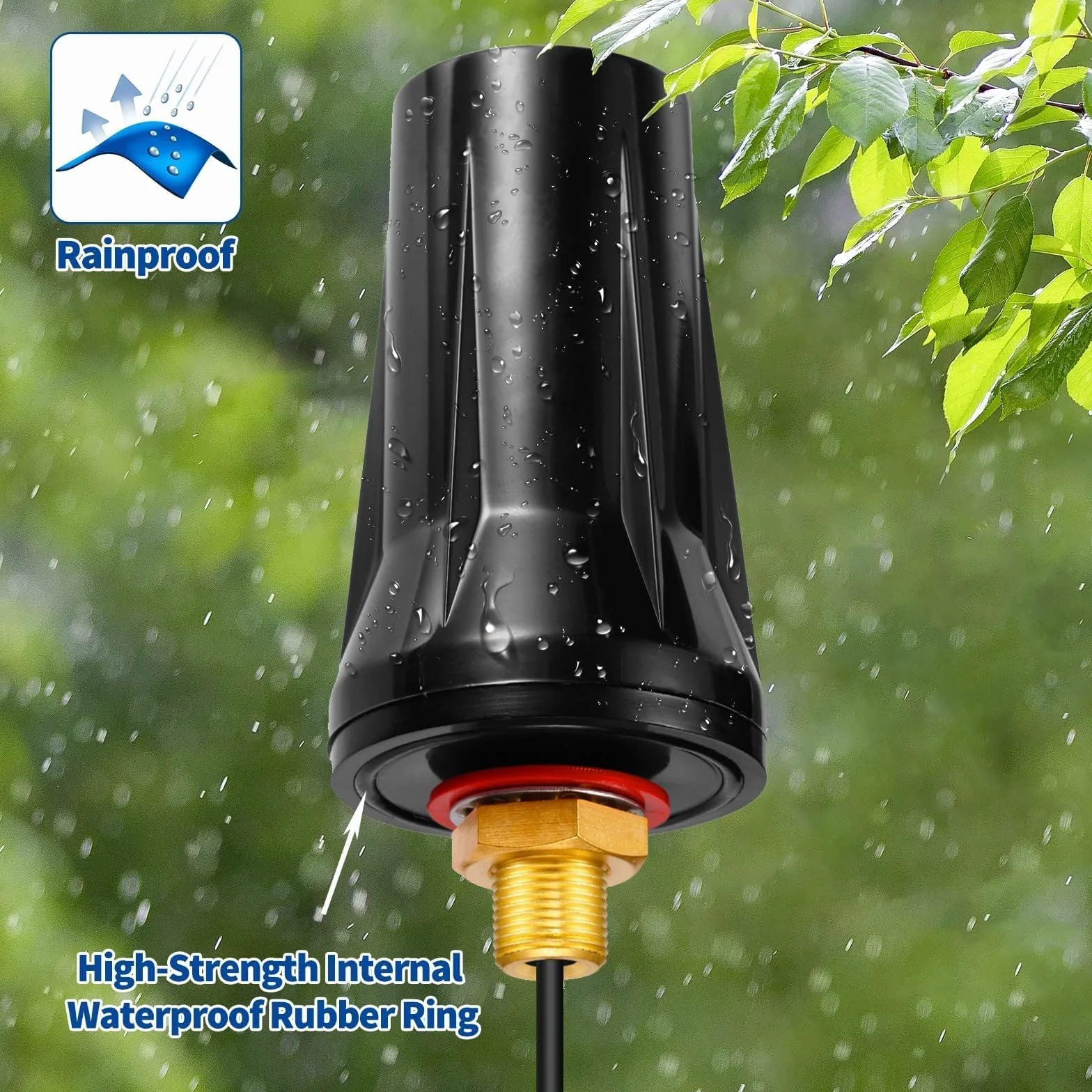 Bingfu Antenne 4G LTE Exterieur SMA Mâle Mimo 5dBi Omnidirectionnelle Étanche Imperméable 3m Câble pour 4G LTE 3G GSM Routeur Camera Chasse Caméra Sentier Moniteur d'Énergie