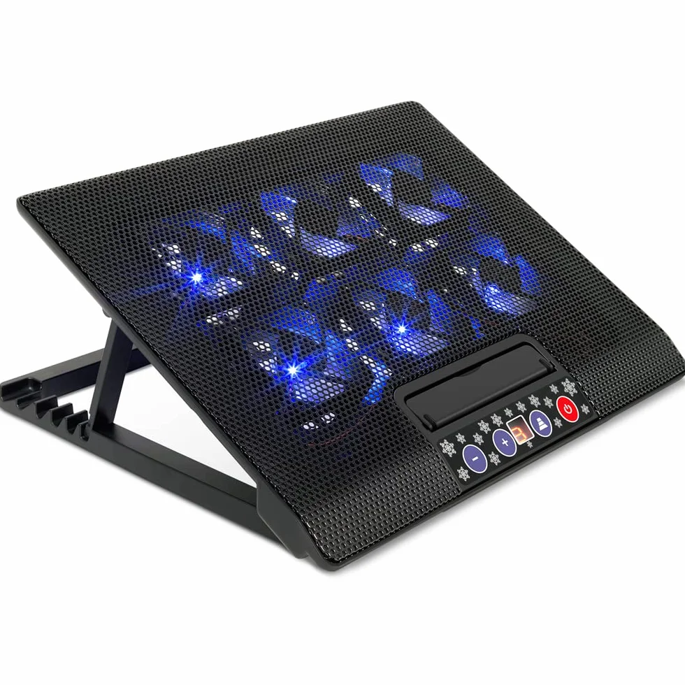 Coussin de Refroidissement pour Ordinateur Portable 12-17 Pouces, Uten Refroidisseur pour Ordinateur Portable avec 5 Réglables en Hauteur, 2 Ports USB