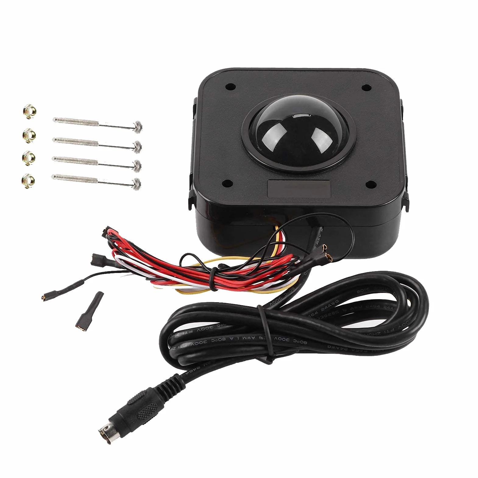 WANGCL Connecteur PCB rond de 4,5 cm pour souris PS/2 à LED, boule de commande filaire USB pour arcade