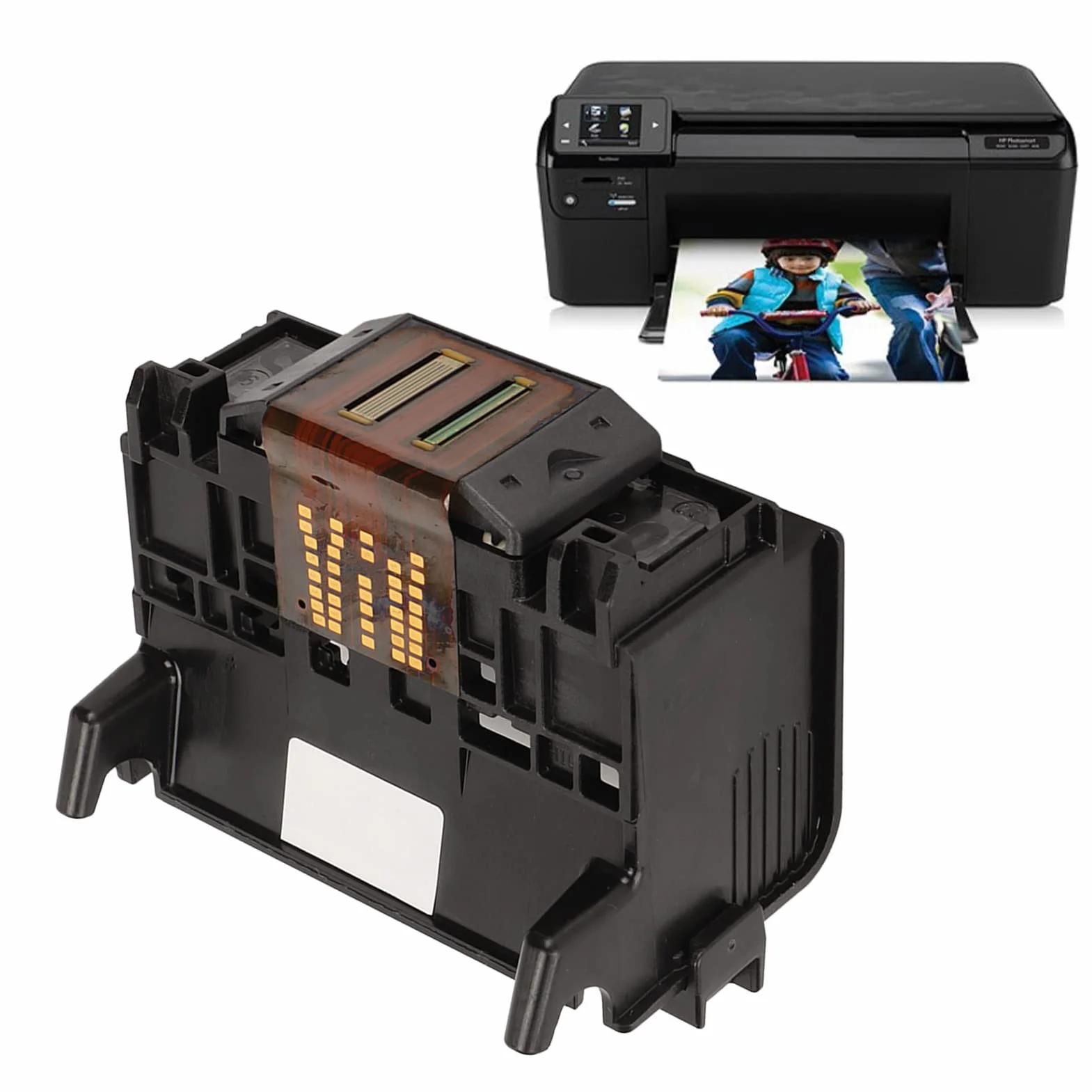 Ejoyous Tête d'impression, Tête d'impression de Remplacement pour Photosmart B110a B209a B210a B110b B110c B110d Imprimantes Tête d'impression D'imprimante