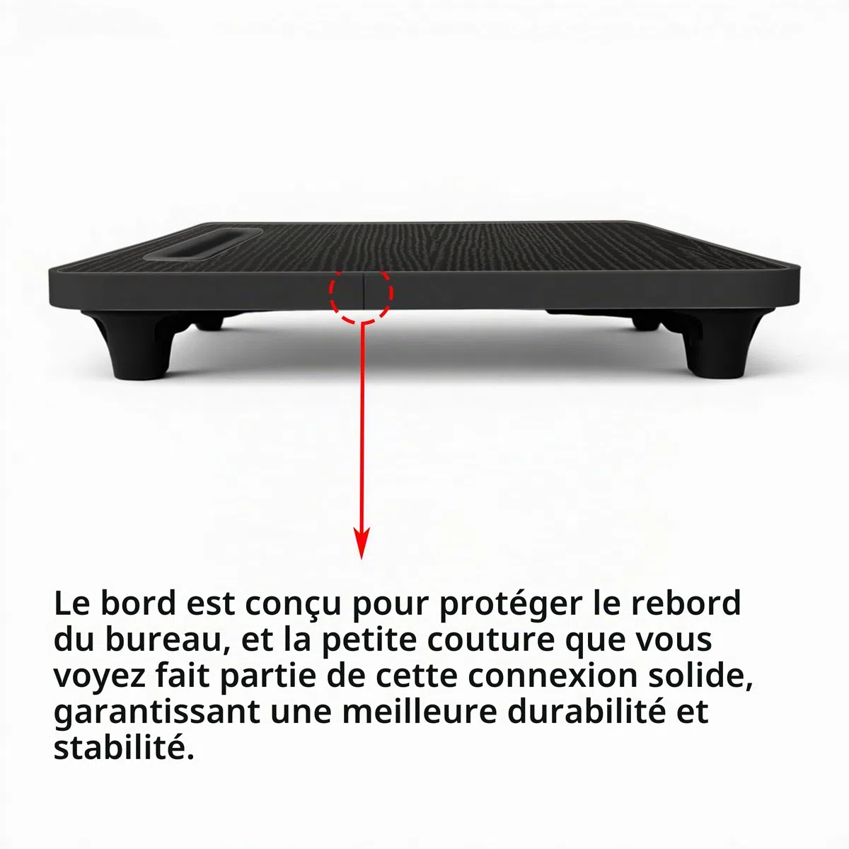 Small Bureau de lit pour Ordinateur Portable, 48 X30 CM Plateau Repas pour Petit-déjeuner au, Travail et Étude, Bureau à Domicile, Support pour canapé lit (Small Black 48x30)