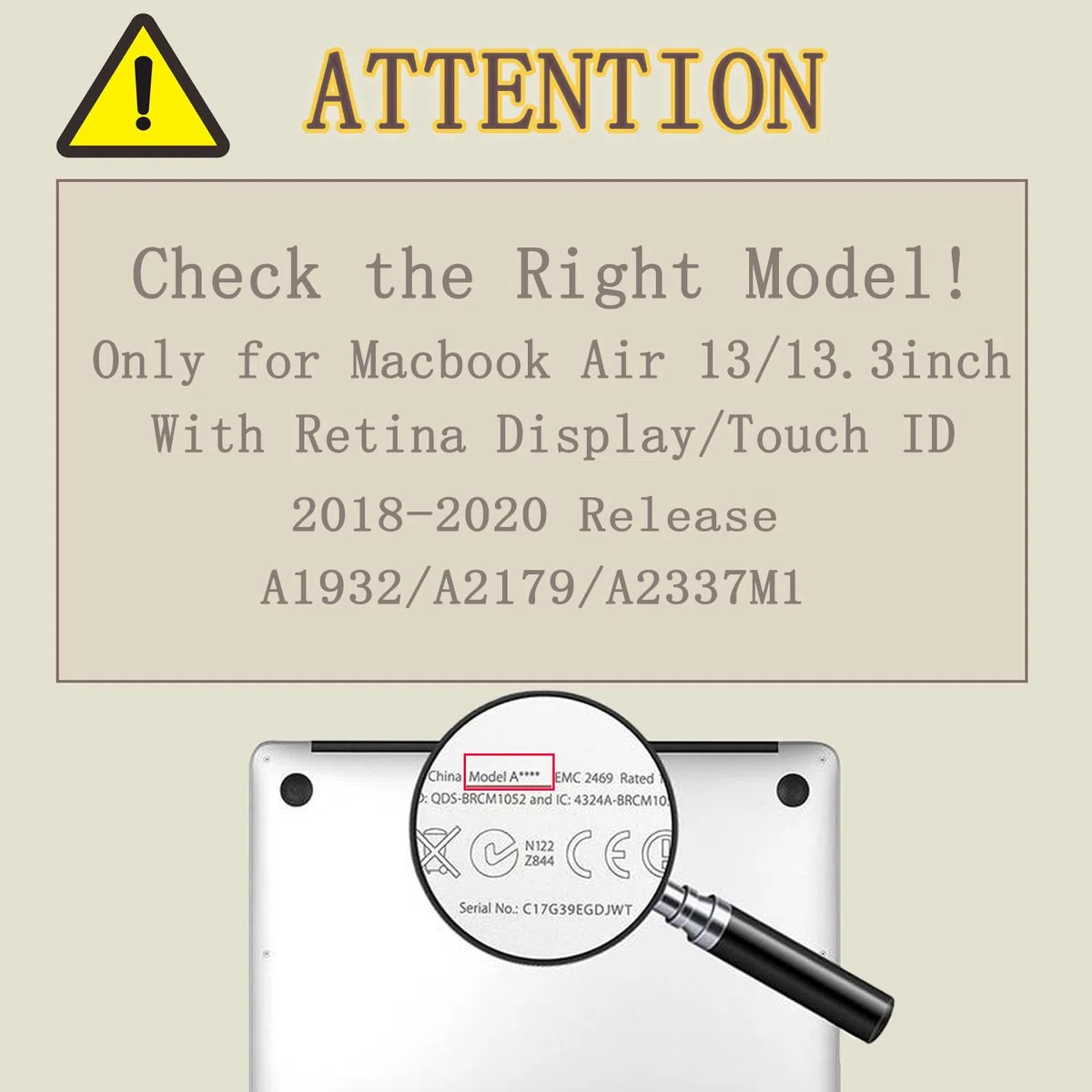 Coque Compatible avec Macbook Air 13 Pouces Retina M1,(2018 2019 2020) A1932 A2179 A2337 avec Touch ID, Étui Rigide Plastique Cover avec Mac Air 13.3 Case,Dinosaures Mignons