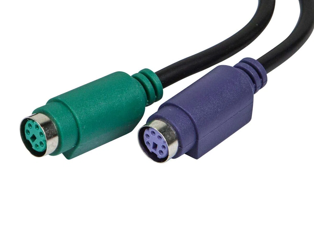 Monoprice PS / 2 Adaptateur convertisseur Clavier/Souris vers USB - Noir utilisé pour Se connecter à Tout PC équipé d'un Port USB