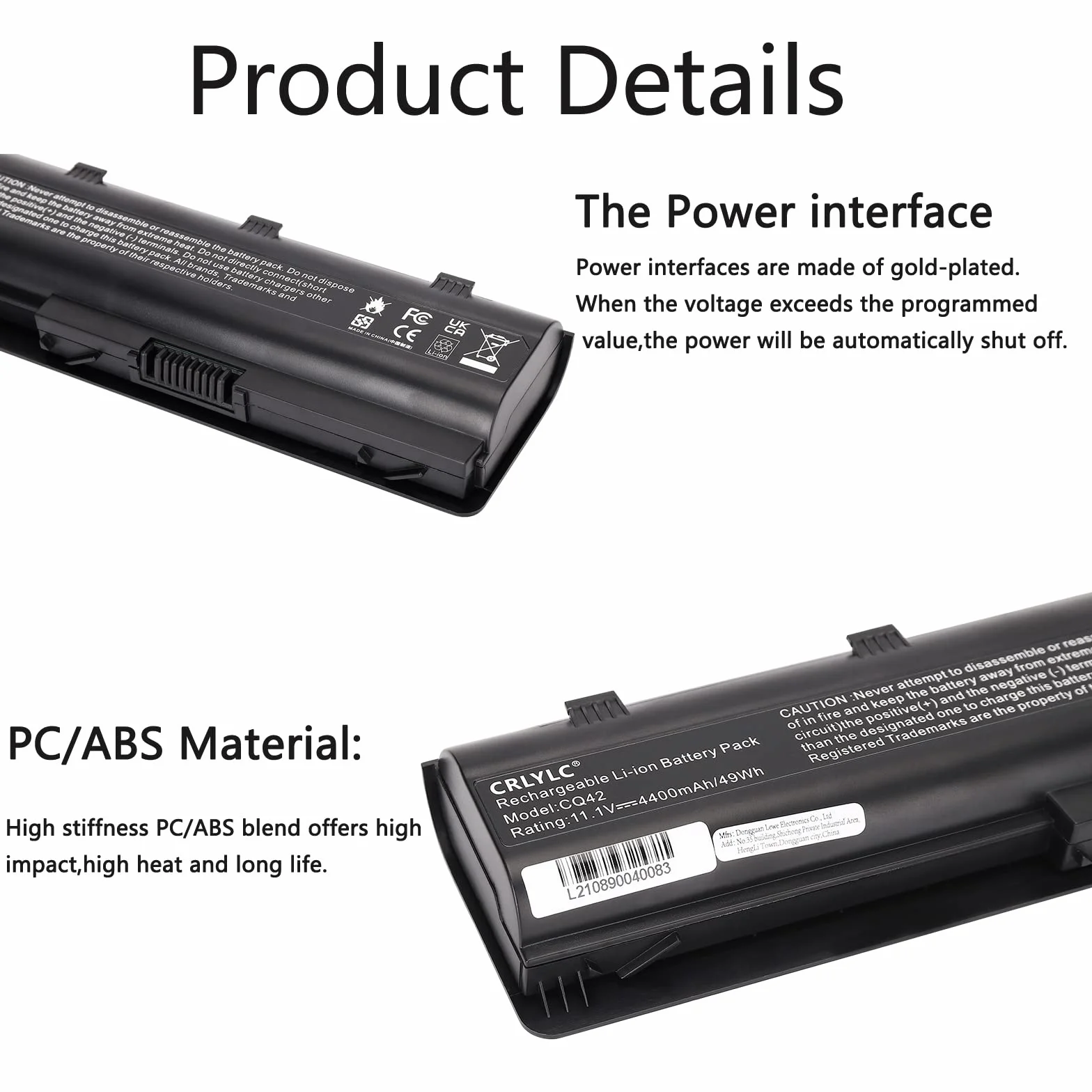 MU06 MU09 593553-001 Batterie pour HP 593554-001 593562-001 636631-001 HP G32 G42 G56 G62 G72 CQ42 CQ56 CQ57 CQ58 CQ62 CQ72 HSTNN-LB0W HSTNN-UB0W HSTNN-Q62C HSTNN-DB0W HSTNN-LB0Y HSTNN-LB0X