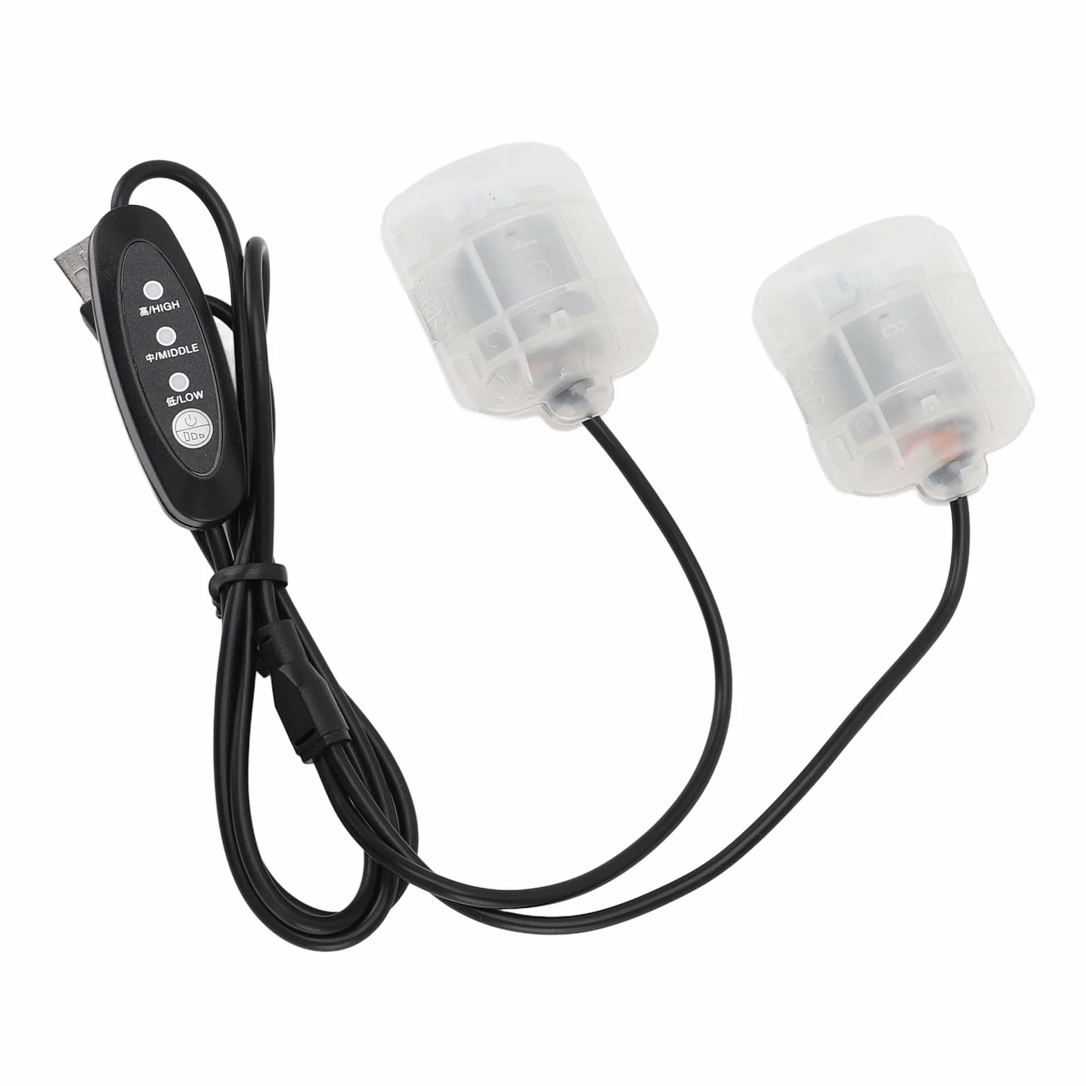 Hyuduo Moteur Vibrant USB 3 Vitesses pour Coussin Massage et Support Lombaire - Moteur Vibrant 5 V avec Câble 1,1 m Compatible Batterie Externe et Port USB