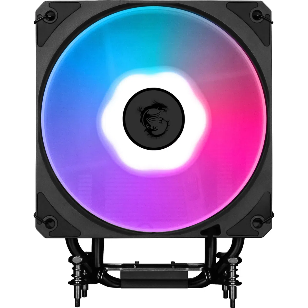 MSI MAG COREFROZR AA13 Ventirad pour processeur - Quatre caloducs en cuivre de 6 mm à contact direct, ARGB, CycloBlade 7, pâte thermique pré-appliquée, ventilateurs à roulement à billes.