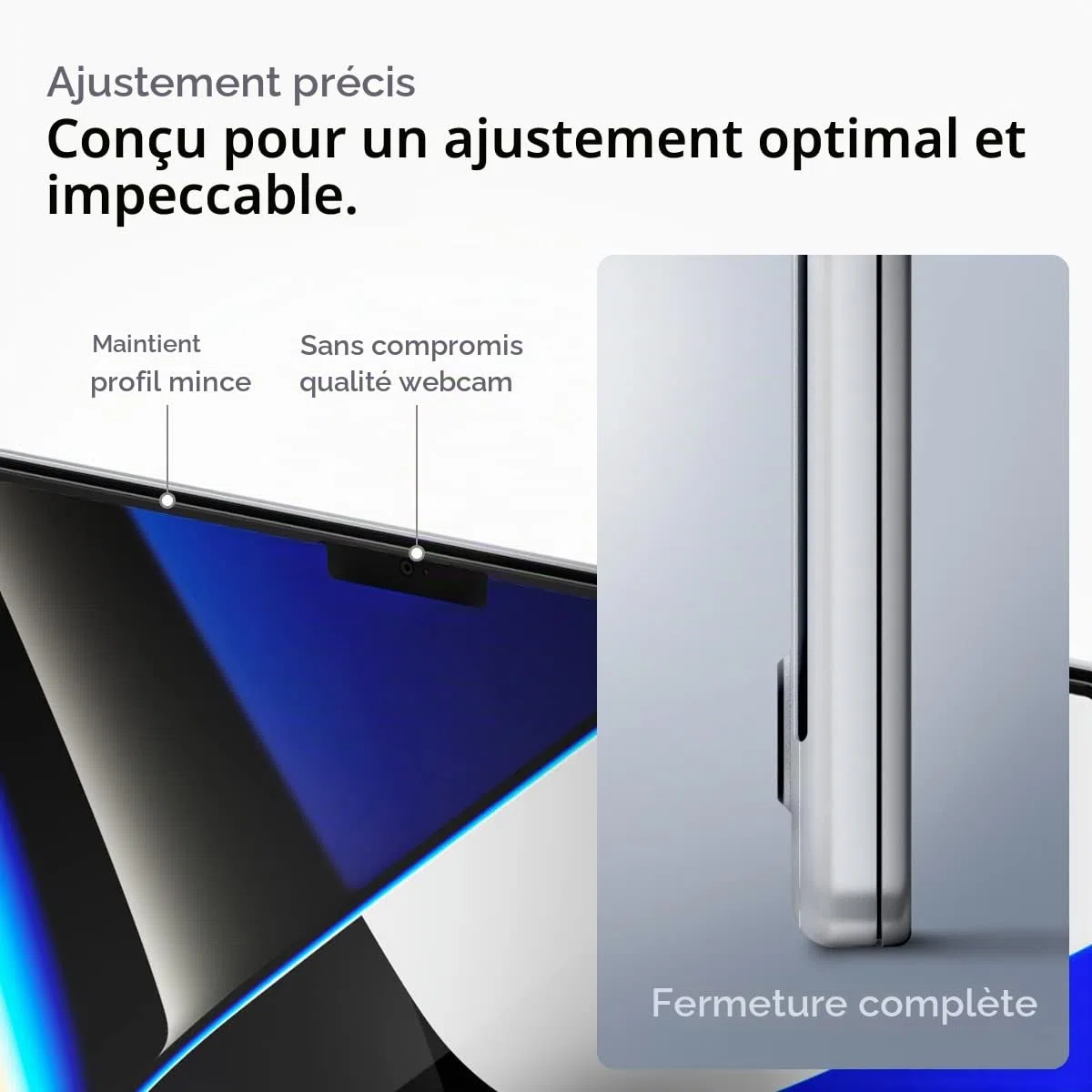 Spigen Glas.tR Slim Verre trempé pour MacBook Pro 14 Pouces (M5 Pro/M5 Pro Max(2026)/M5(2025)/M4 series/M3 series/M2 series/M1 series), Couverture complète, Extreme Résistant aux Rayures, Ultra Claire