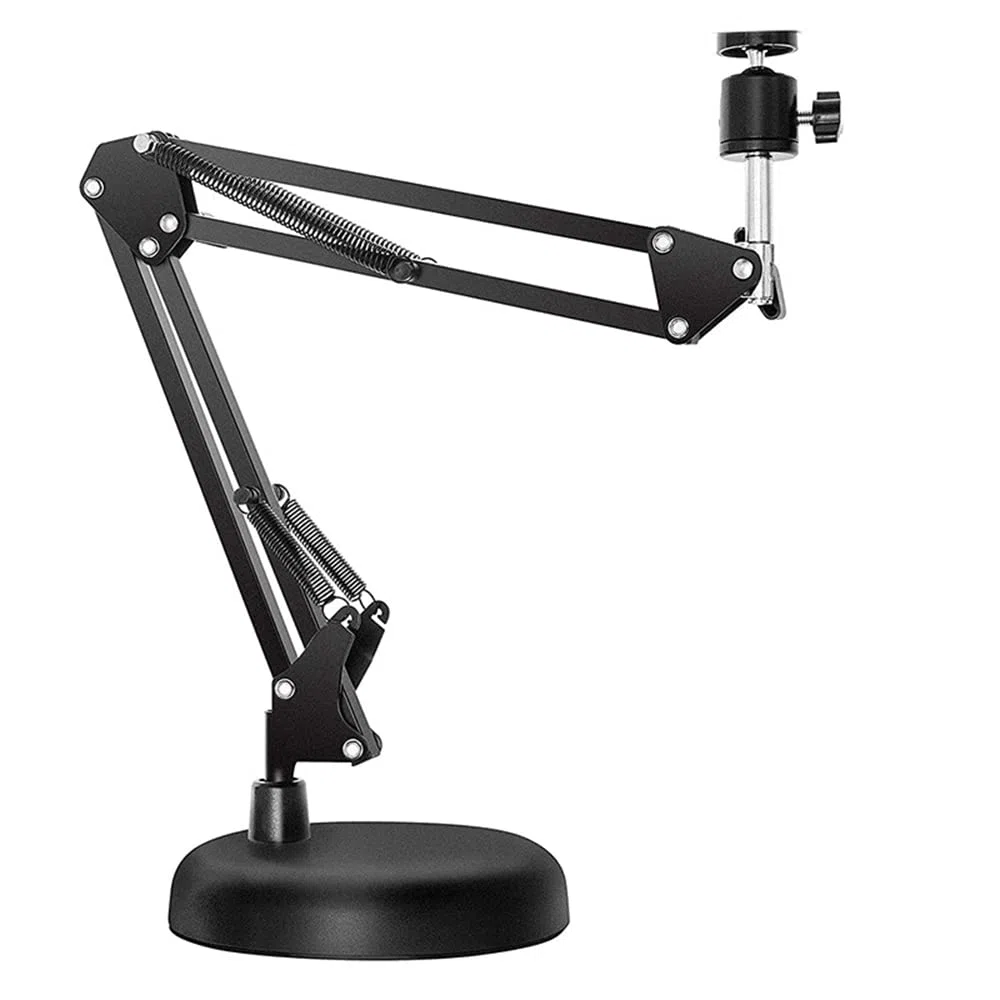 ziyuan Support de Webcam pour Support de Bras de Ciseaux de FlèChe de Suspension de Bureau avec Base Ronde AméLioréE, pour Webcam