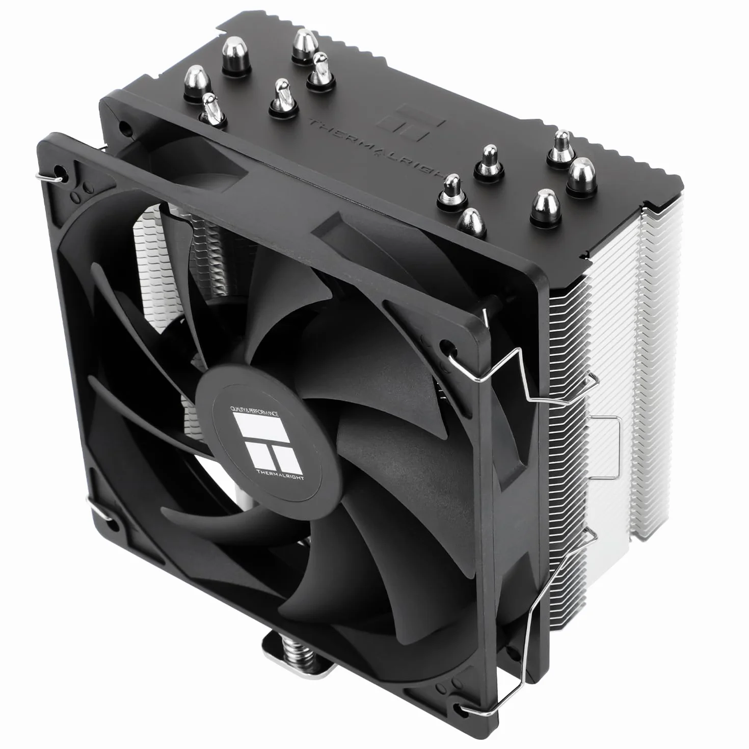 TR Burst Assassin 120 SE Refroidisseur CPU, hauteur 148mm, ventilateur PWM 120mm avec vitesse 1550RPM, 6 caloducs, pour Intel 1700/1851/1150/1151/1200, AM4/AM5, refroidissement PC, noir (BA120SE)