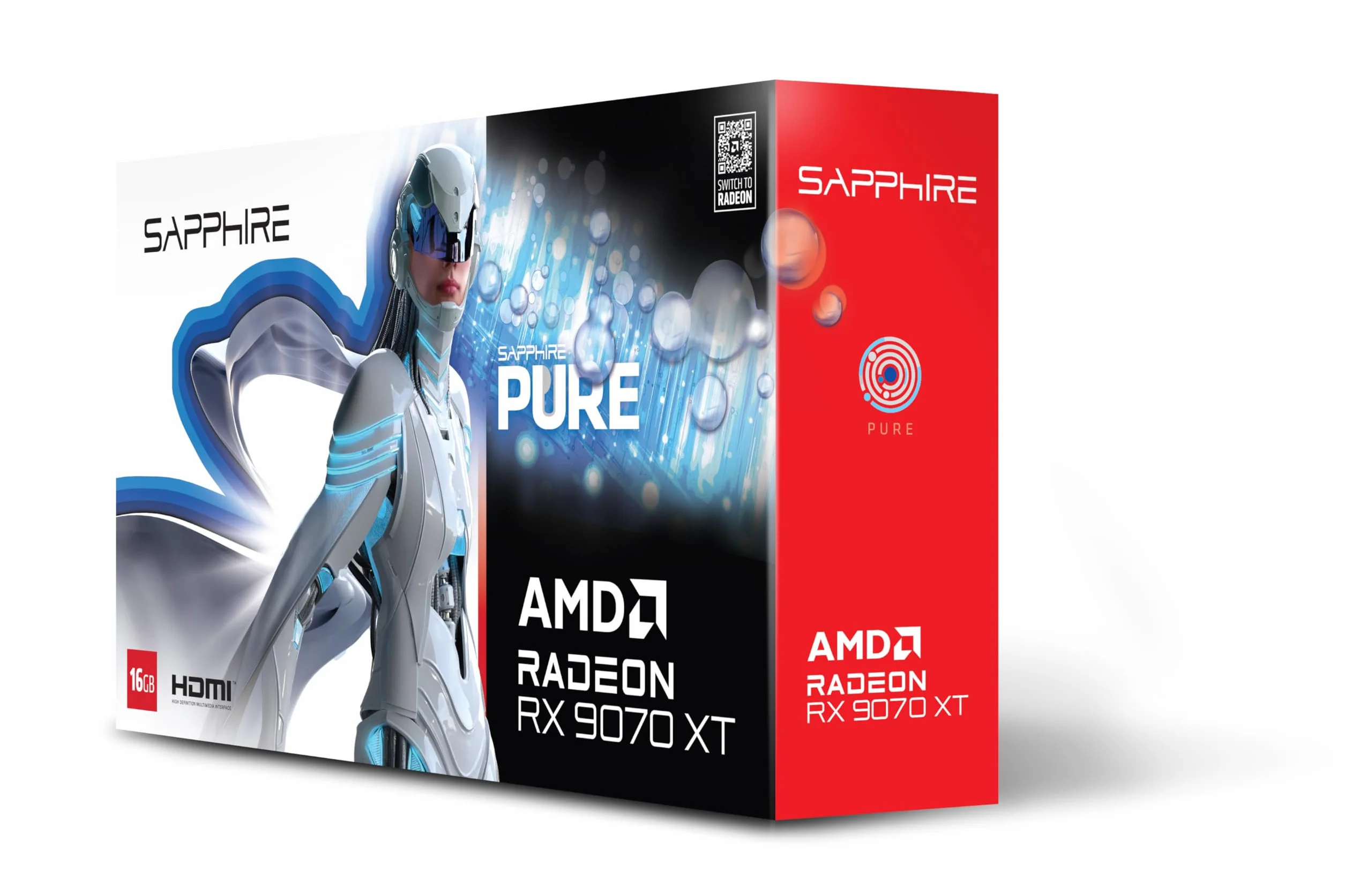 Sapphire Pure AMD Radeon™ RX 9070 XT Gaming OC 16GB Dual HDMI/Dual DP