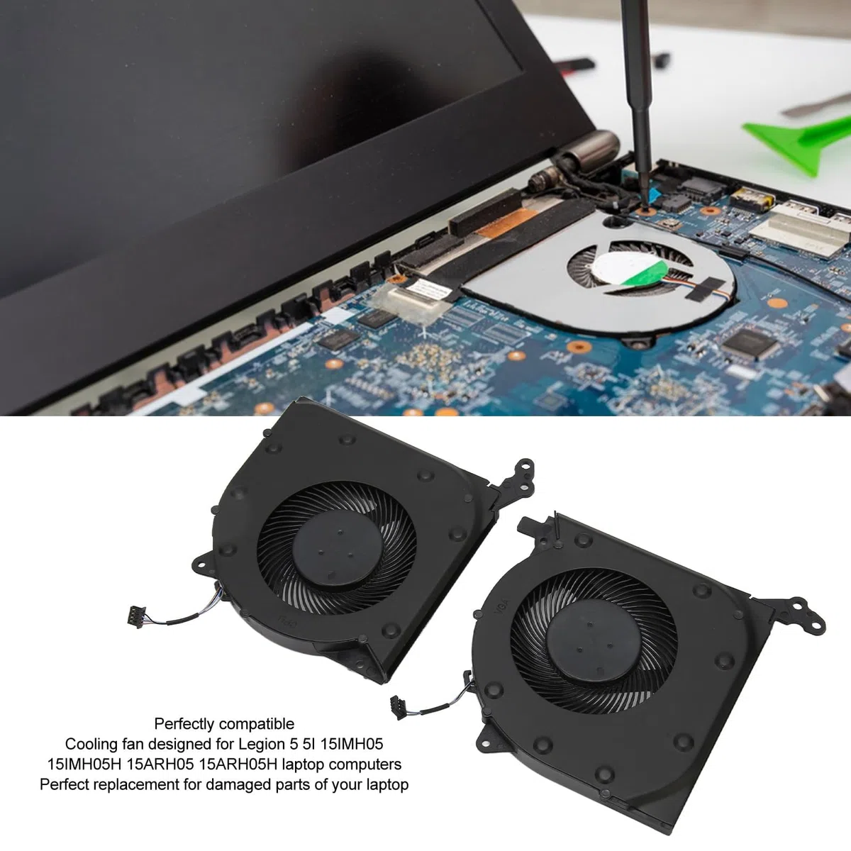 Ventilateur de Refroidissement CPU et GPU de Remplacement for Legion 5 5I 15IMH05 15IMH05H 15ARH05 15ARH05H, Ventilateur de Refroidissement for (Ventilateur de
