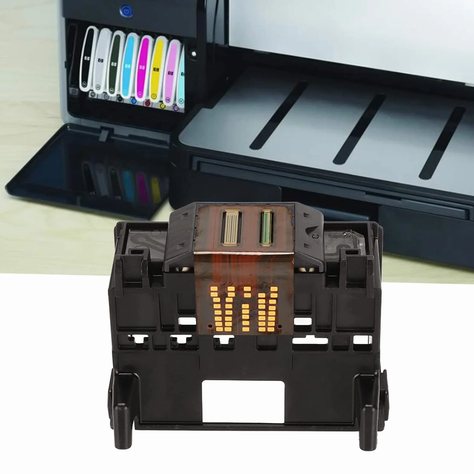 Ejoyous Tête d'impression, Tête d'impression de Remplacement pour Photosmart B110a B209a B210a B110b B110c B110d Imprimantes Tête d'impression D'imprimante