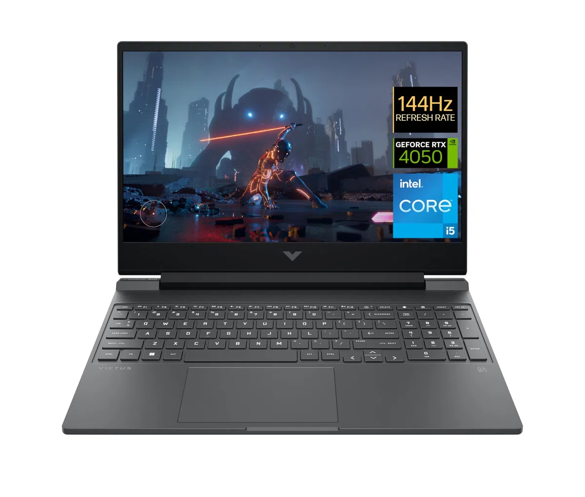 HP Victus Ordinateur Portable Gaming 15-fa1650nd | 15.6" Full HD Antiglare 144Hz IPS | Intel Core i5-12500H | 16GB RAM | 512GB SSD | NVIDIA GeForce RTX 4050 Carte Vidéo Window 11 Home OS QWERTY