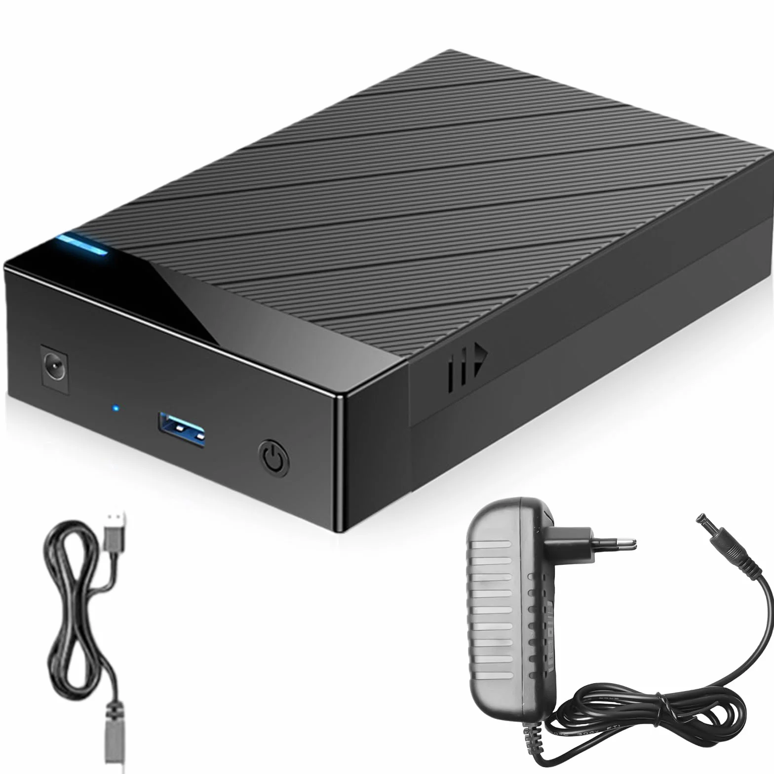 Station d'accueil pour Disque Dur 3,5", USB 3.0 SATA 5 Gbit/s pour disques durs/SSD 2,5" et 3,5", Adaptateur Secteur 12 V/2 A Inclus, Compatible UASP