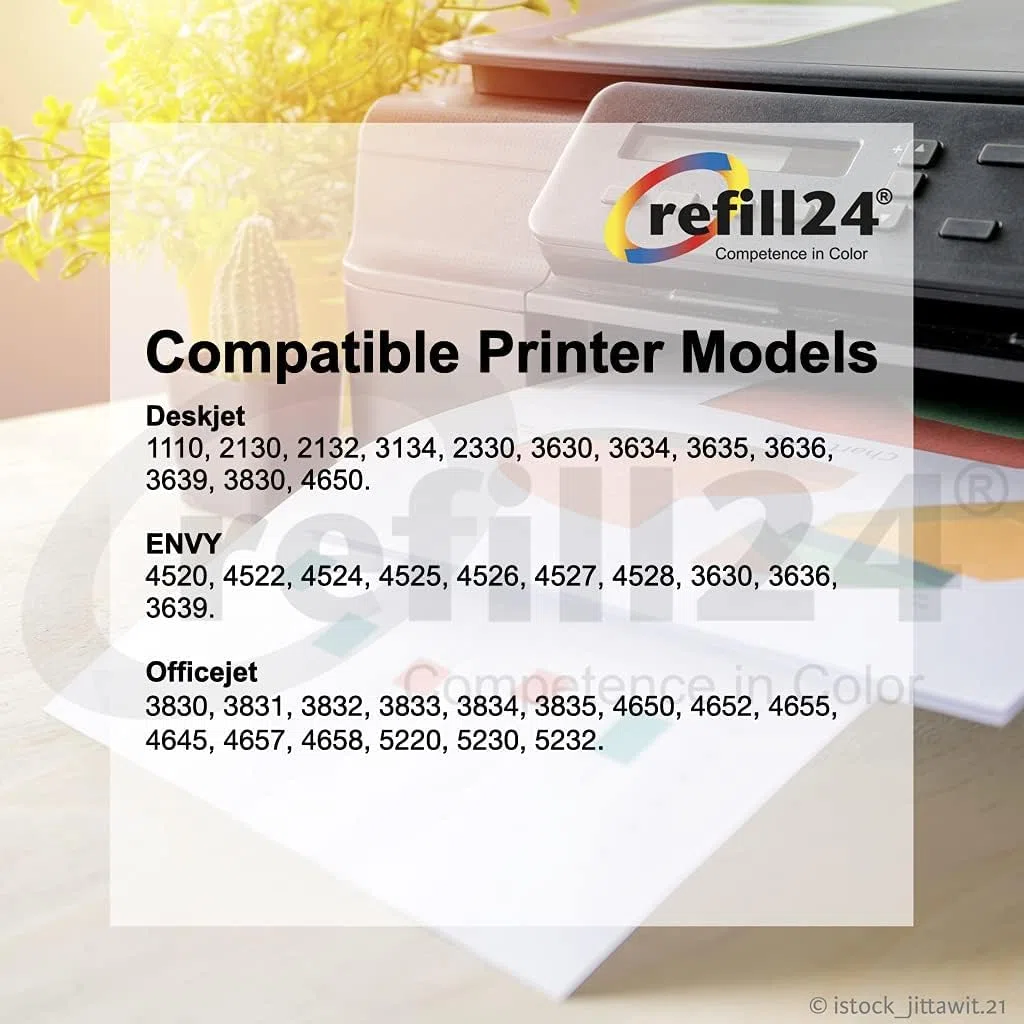 refill24 Kit de recharge d'encre compatible pour cartouches d'encre HP 302 / 302XL Noir et couleur avec manuel, 400 ml Encre, accessoires pour DeskJet, Envy, OfficeJet