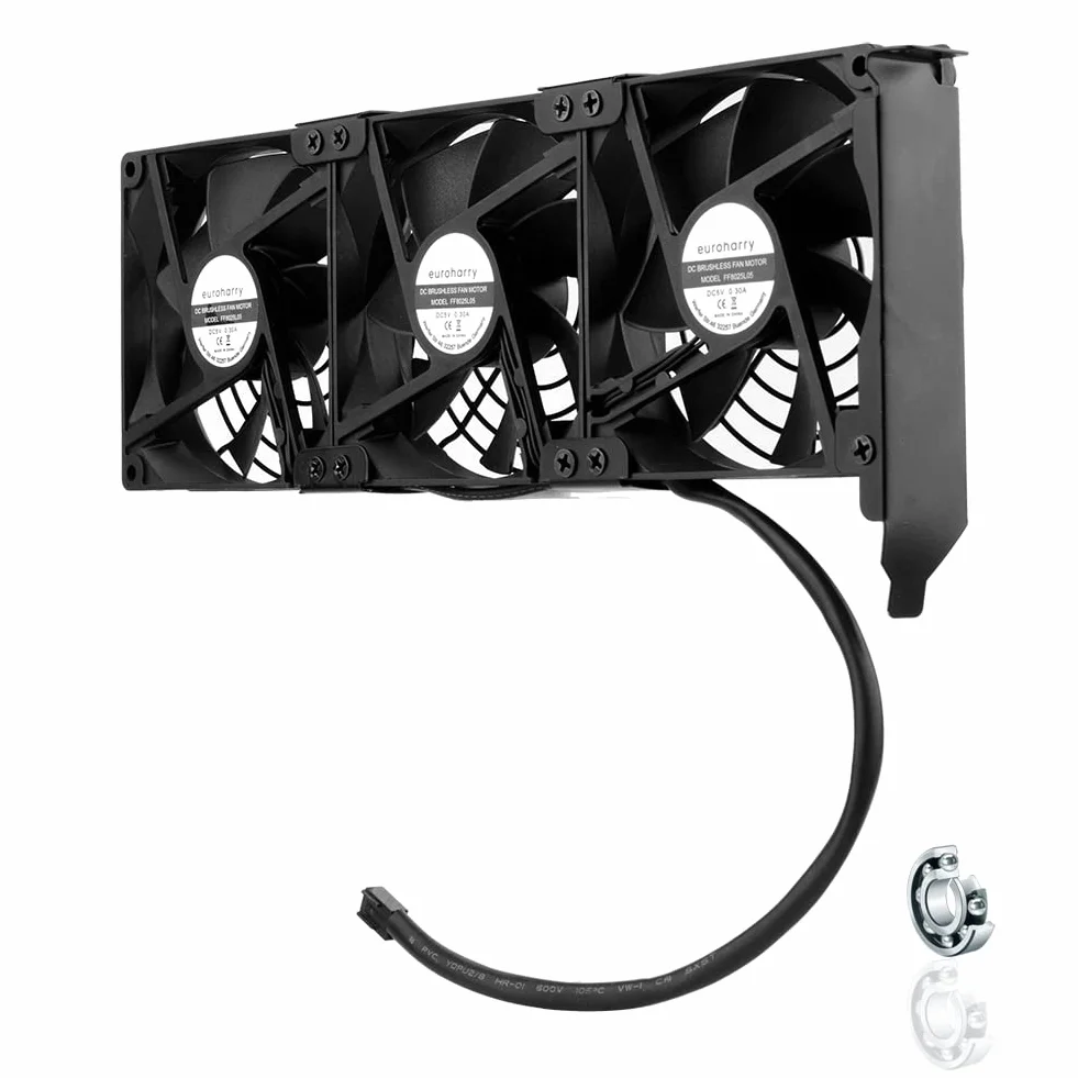 Ventilateur de refroidissement pour carte graphique 3 x 92 mm 2 pin, ventilateur GPU, ventilateur PCI, supporte l'interface SYS_FAN, adapté pour gtx 1080ti, gtx1060, rtx 3080ti...