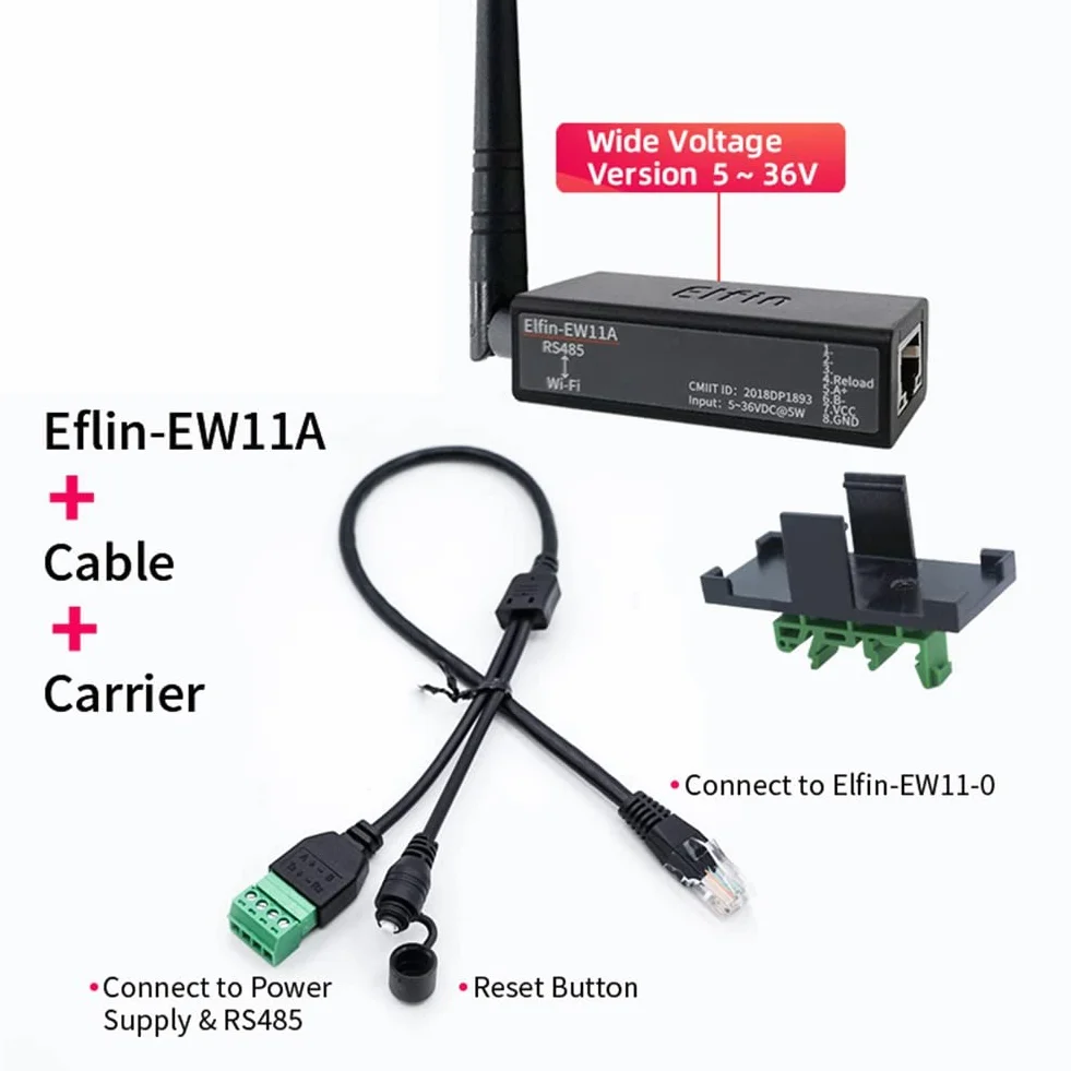 Convertisseur de modules RS485 vers port série - EW11A-0 - Protocole Modbus - Transfert de données via WiFi