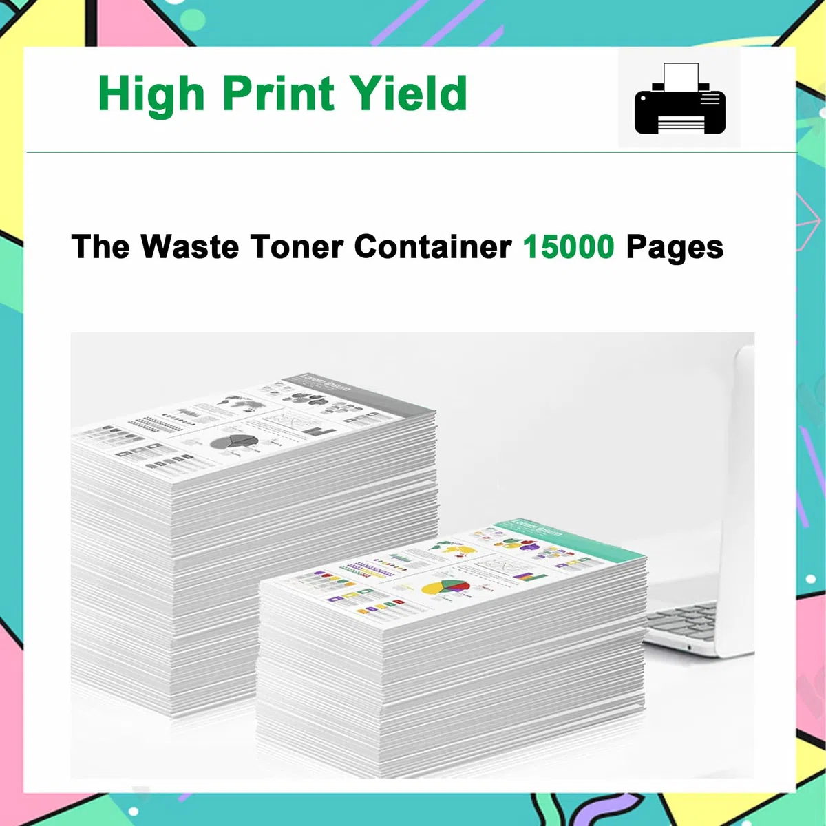 Compatible pour Lexmark 20N0W00 Boîte De Toner Usagé, pour Imprimante C2326 XC2326 C3224dw C3326dw C3426dw MC3224 MC3326i MC3426i CS331 CS431 CX331 CX431 MC3426 1-Pack