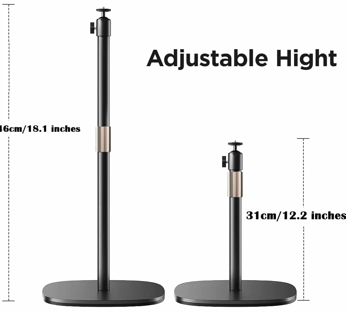 Support de table pour webcam 45 cm, support trépied robuste compatible avec les webcams Insta360 Link 2/Link 2C/Link PTZ 4K et caméras d'action X4 X3 X2